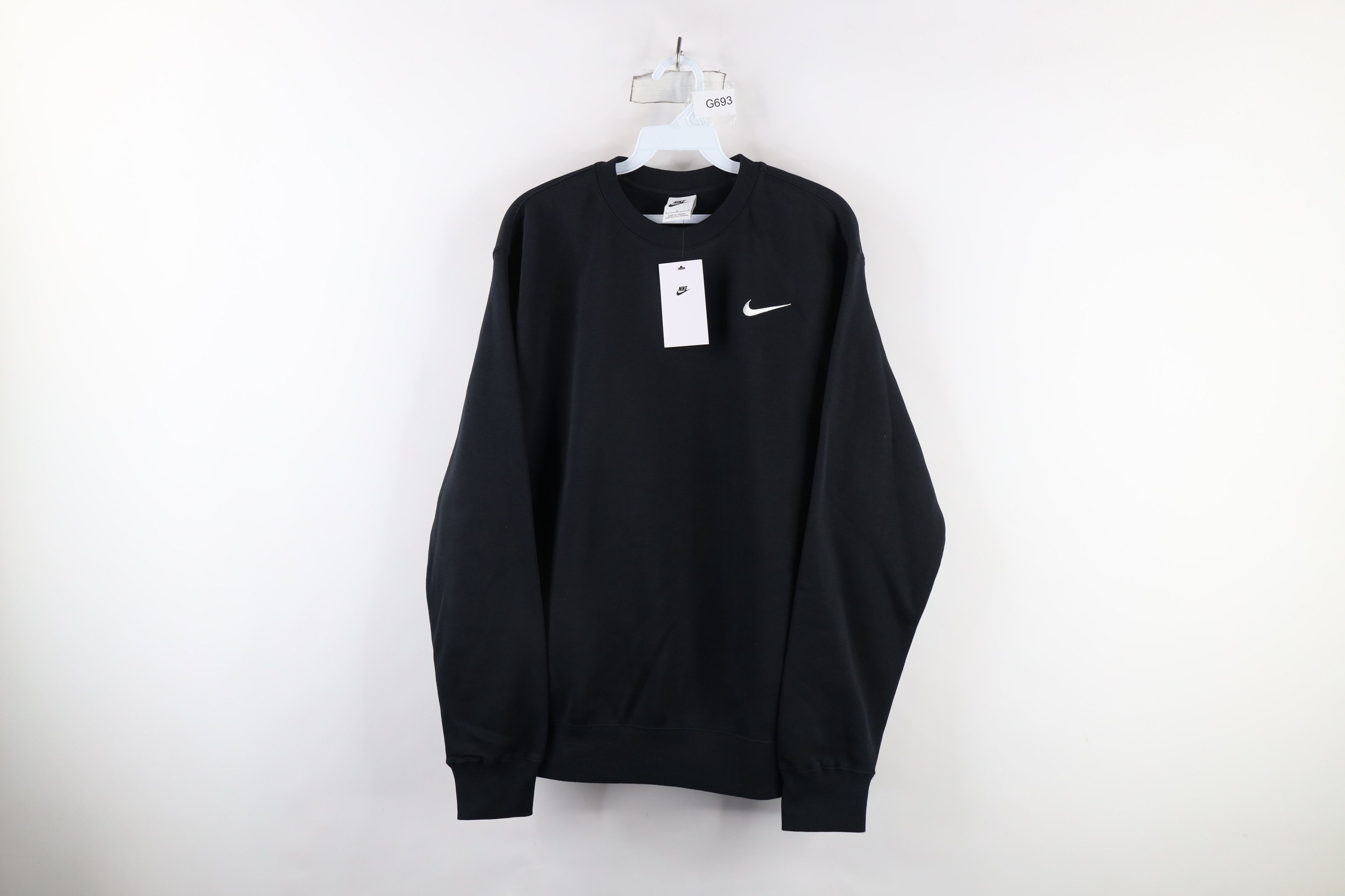 Nike × Vintage Deadstock Nike Scott Mini Swoosh Crewneck Sweatshirt Black Size US M / EU 48-50 / 2 - 1 Thumbnail