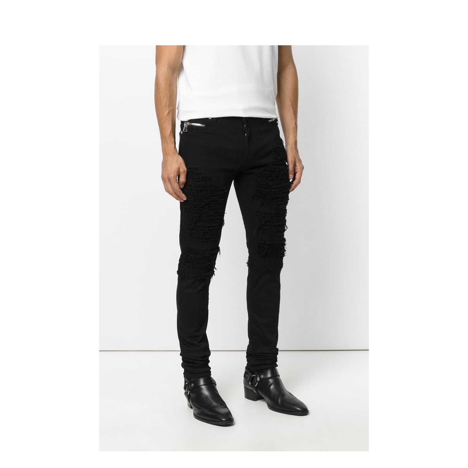 Balmain Balmain Distressed Biker Jeans Size US 32 / EU 48 - 3 Thumbnail