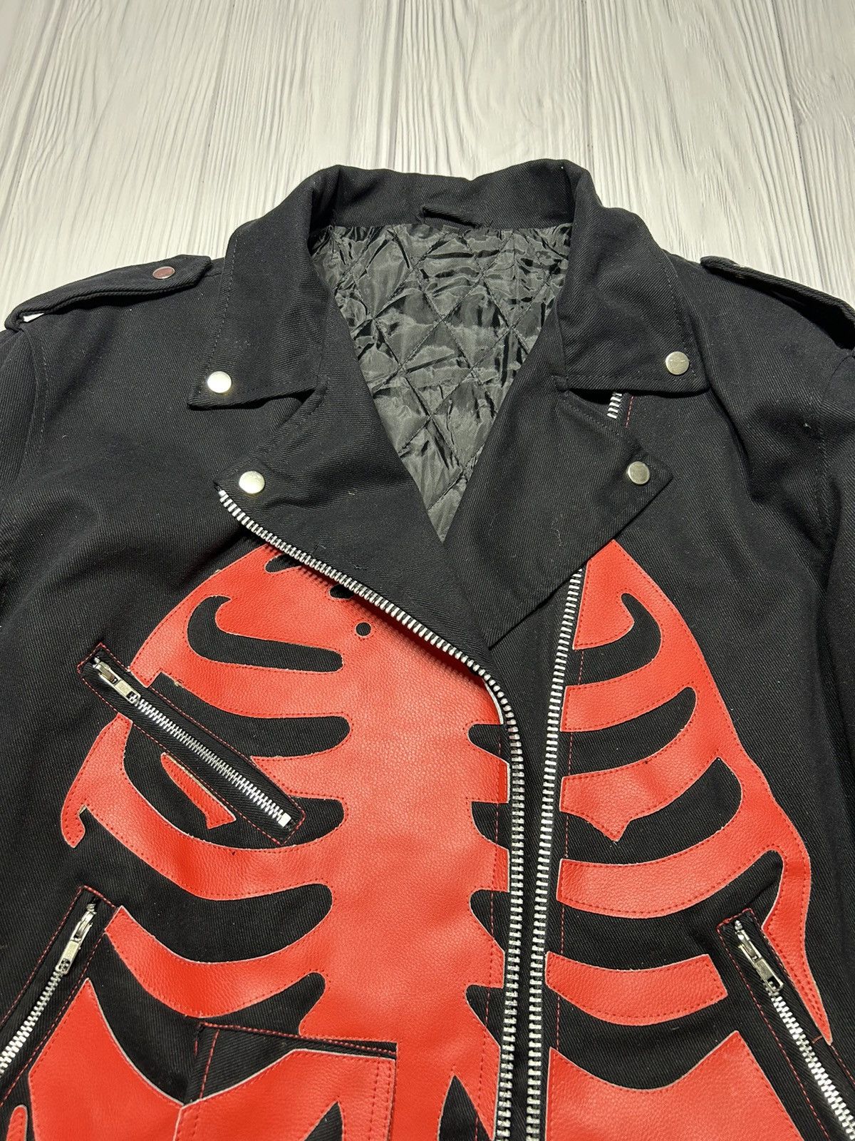 Hype Leather Bones Skeleton Jacket
