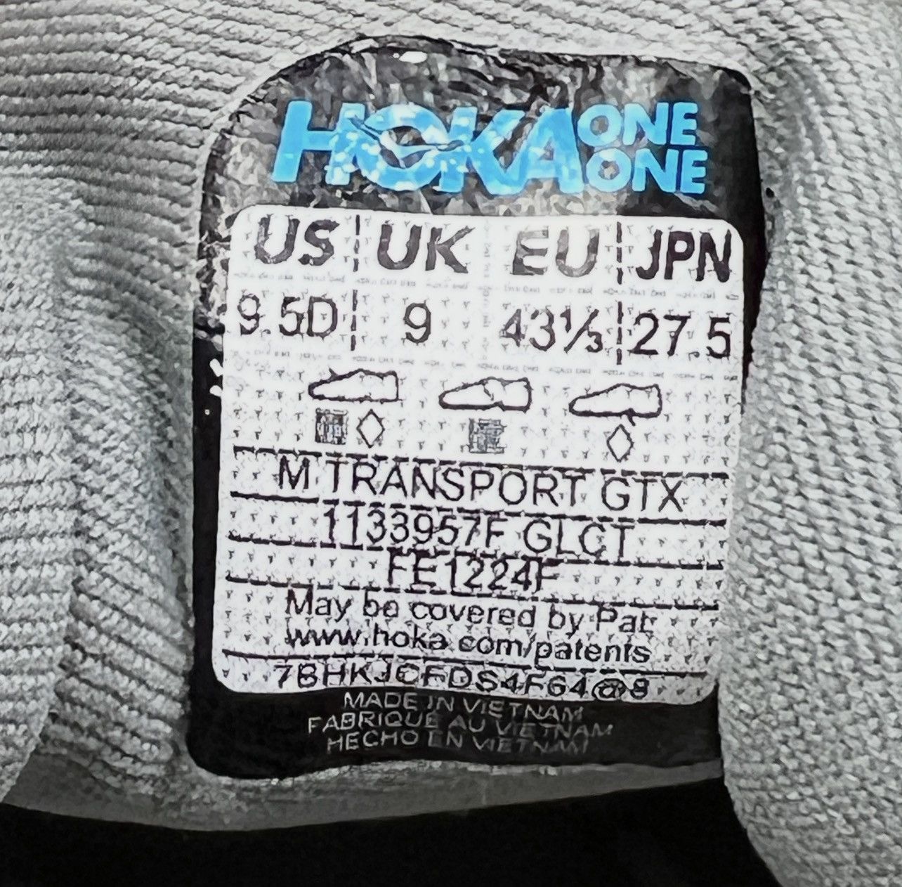 Hoka Hoka One One Transport GTX Cordura Glacier Grey 1133957F Size US 9.5 / EU 42-43 - 8 Thumbnail