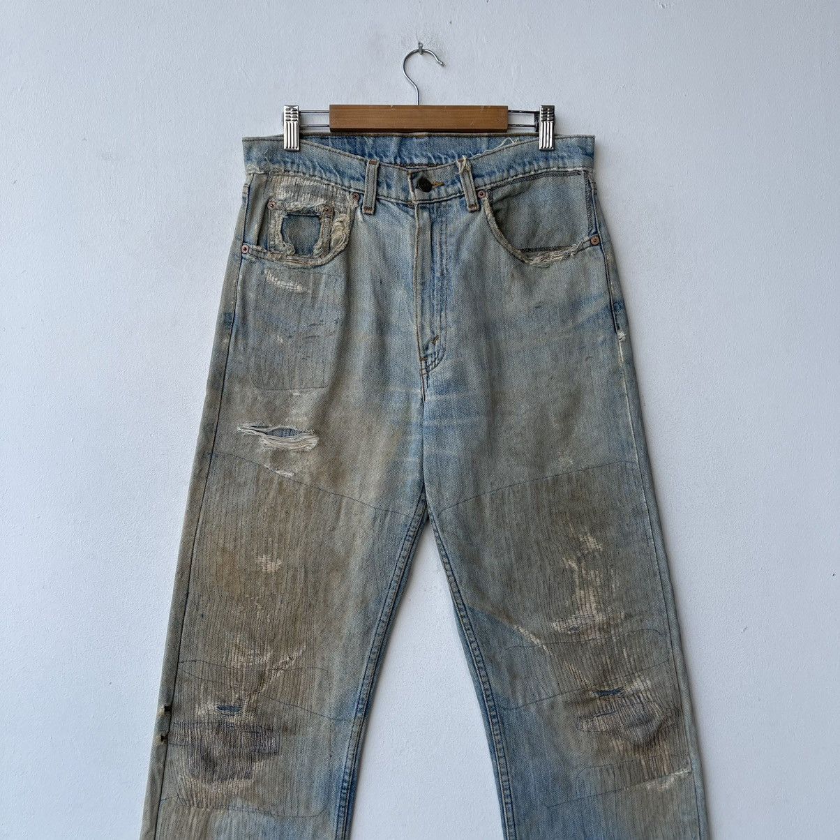 Levi's Vintage Levi’s 509 Reworked Anime Pop-Art Boro Sashiko Denim Size US 31 - 3 Thumbnail