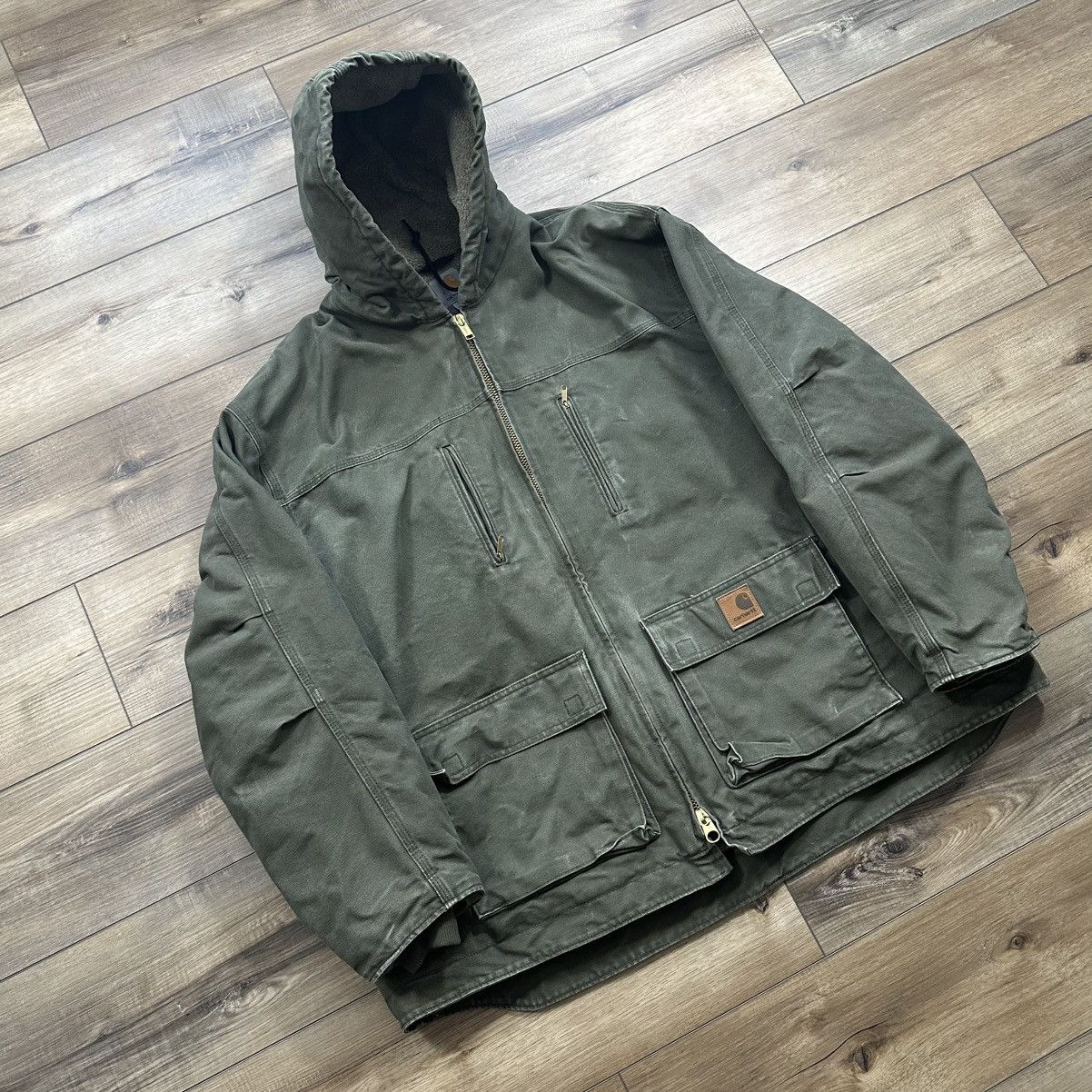 Carhartt Vintage 2000s Carhartt C95 ARG Sherpa Lined Zip Up Jacket Size US XXL / EU 58 / 5 - 2 Thumbnail