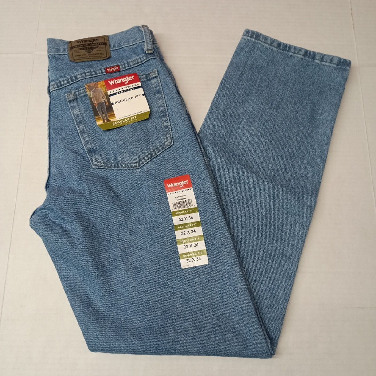 Wrangler Wrangler Regular Fit Five Star Jeans Men's 32x34 Blue Size US 32 / EU 48 - 1 Thumbnail