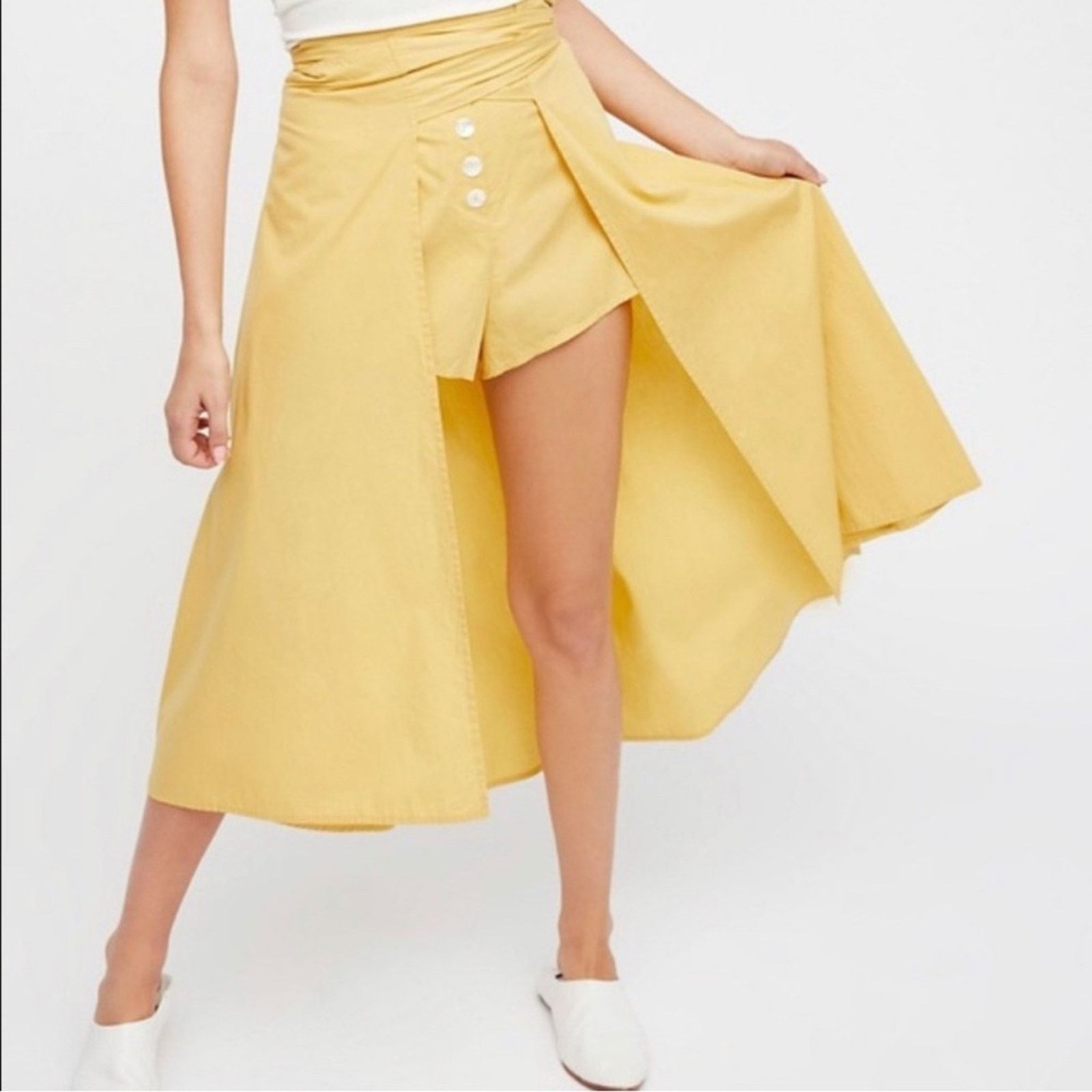 Free People Free People Diggin This Skort HR Shorts Midi Skirt Womens S Size 28" / US 6 / IT 42 - 2 Thumbnail