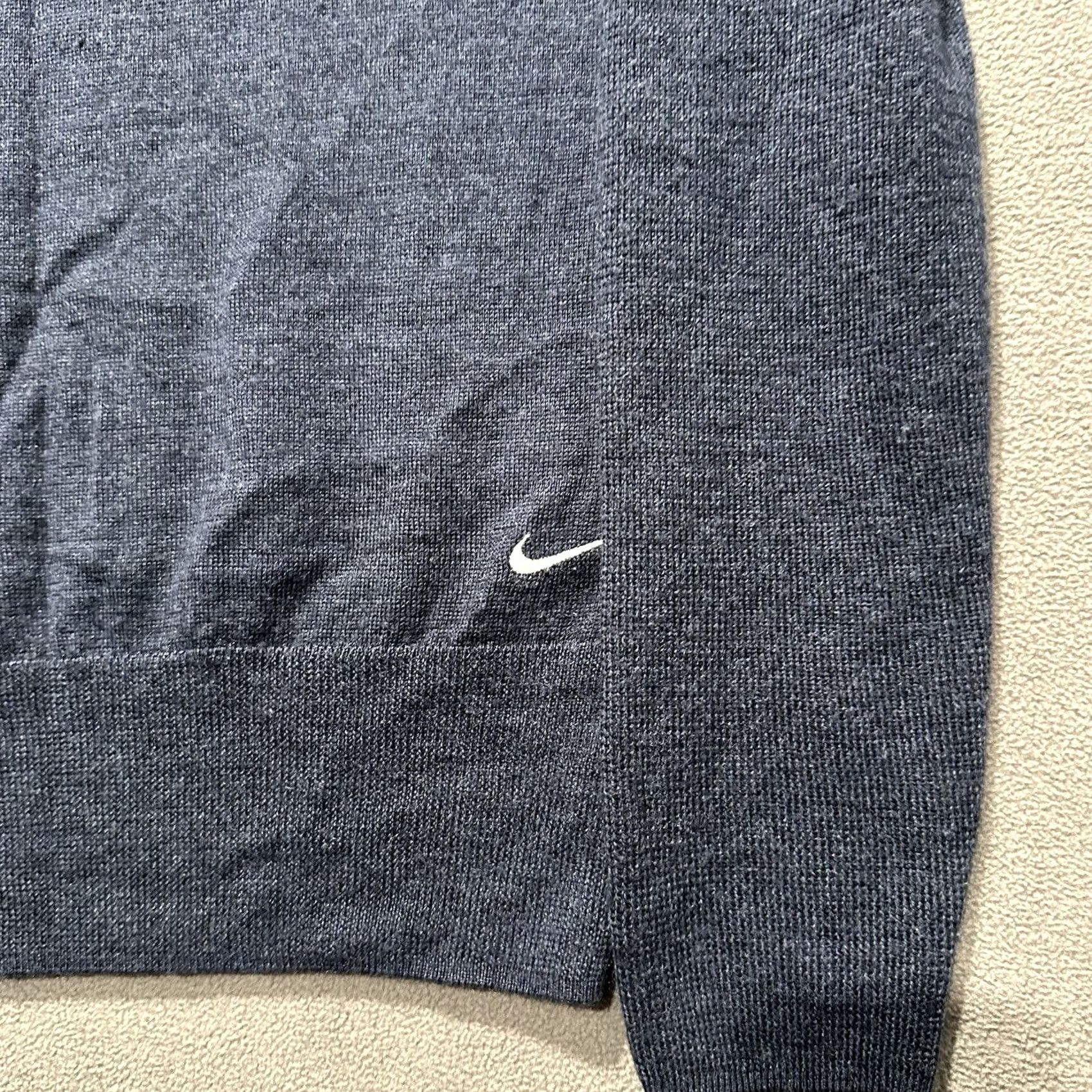 Nike Nike Golf Sweater Womens Medium Blue Quarter Zip Merino Wool Wisconsin Badgers Size M / US 6-8 / IT 42-44 - 7 Thumbnail