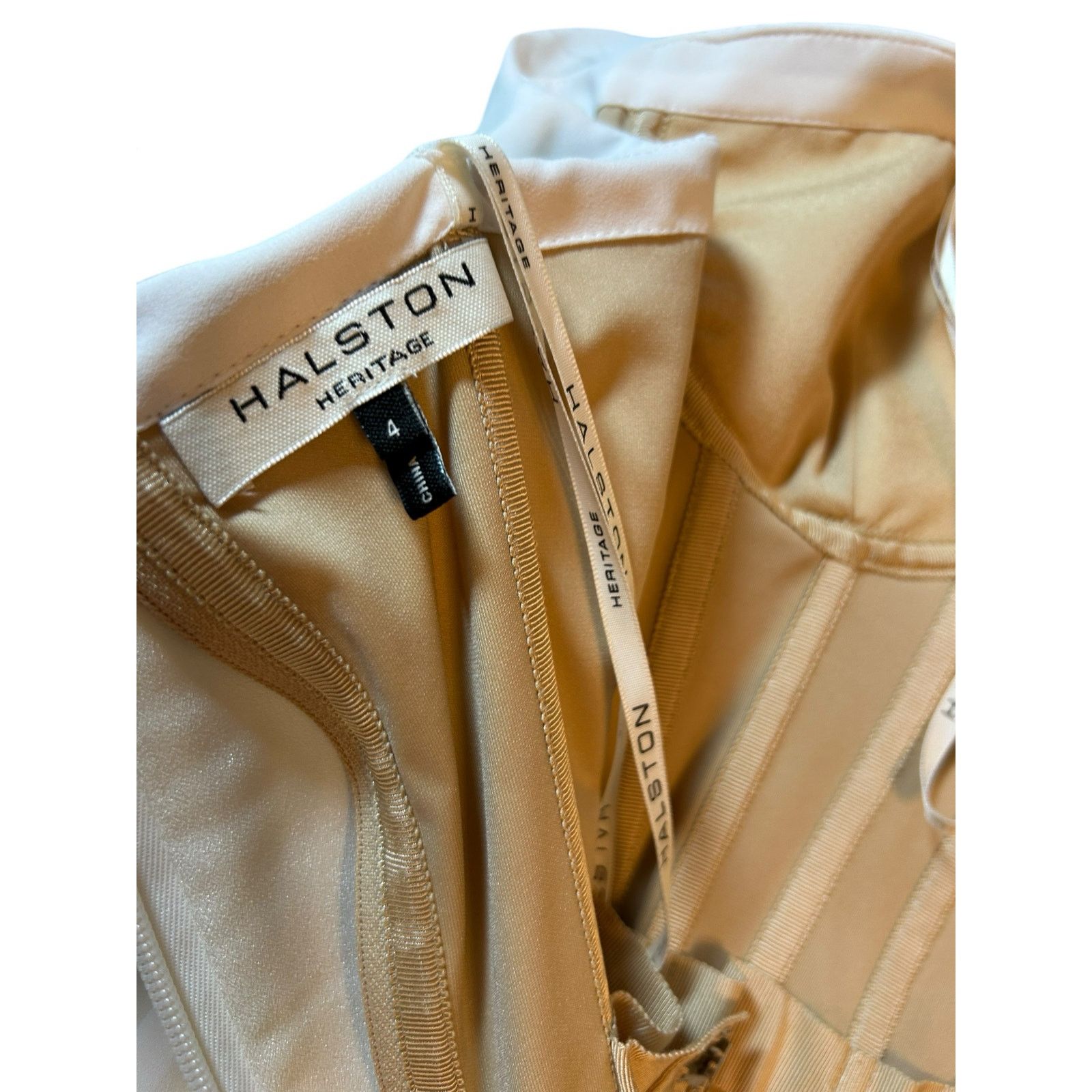 Halston Heritage Halston Heritage Strapless Tie Front Gown in Chalk - Size 4 Size S / US 4 / IT 40 - 4 Thumbnail