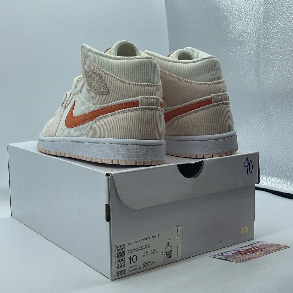 Nike Air Jordan 1 mid SE corduroy Size US 10 / IT 40 - 5 Thumbnail