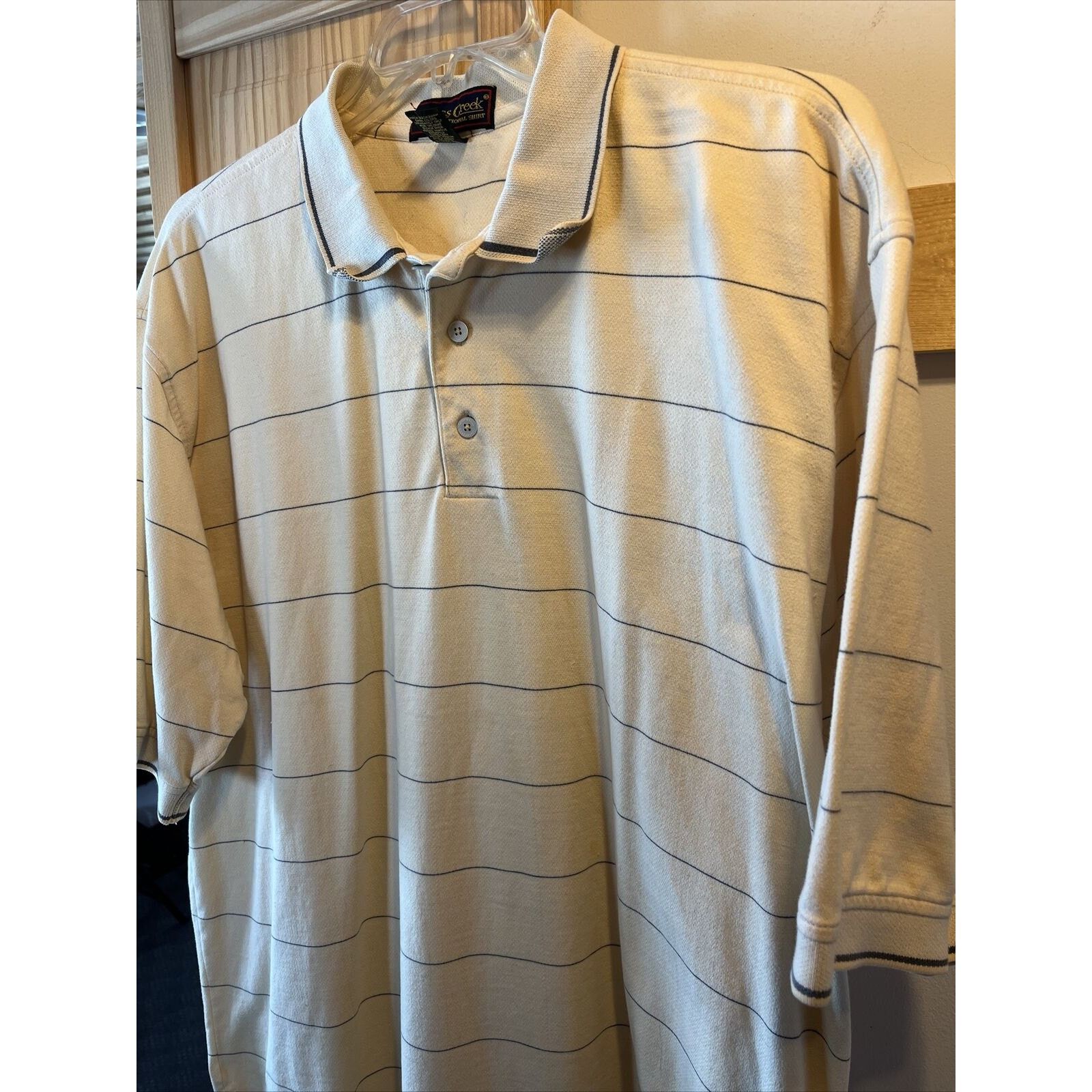 Other Cross Creek Men’s XL Yellow Striped cotton golf polo shirt Size US XL / EU 56 / 4 - 9 Thumbnail