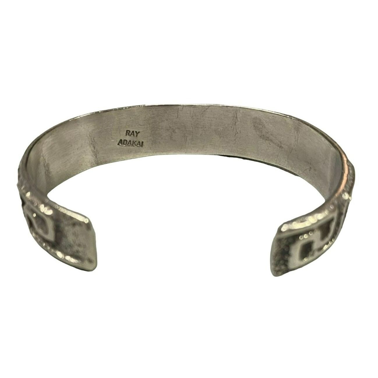 Other Signed Ray Adakai Sterling Silver 925 Navajo Cuff Bracelet Size ONE SIZE - 3 Thumbnail