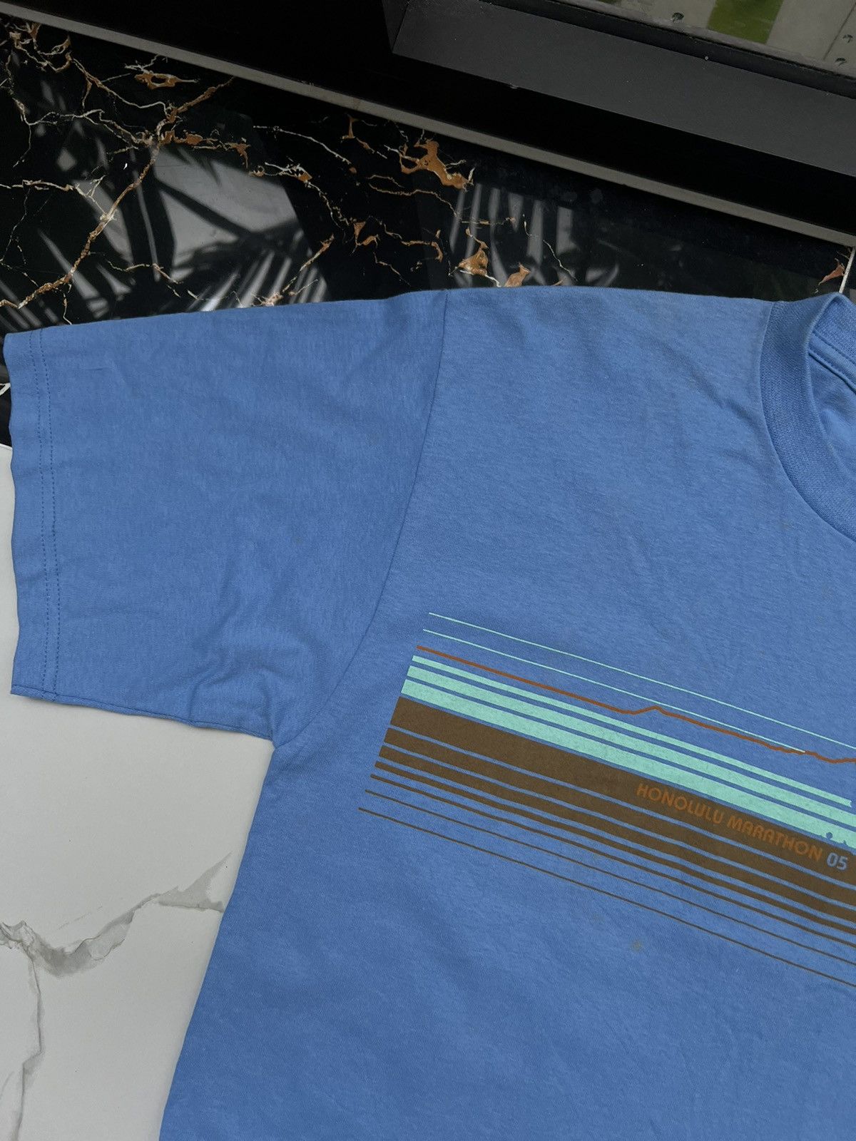Nike × Vintage 90’s NIKE HONOLULU MARATHON 05 RETRO RARE TEE SWOOSH LOGO Size US M / EU 48-50 / 2 - 4 Thumbnail