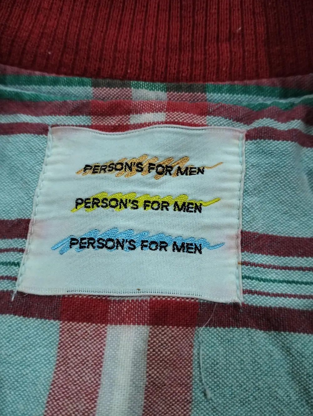 PERSON'S Vintage 90s Person's For Men Red Tartan Jacket Snap Button Size US L / EU 52-54 / 3 - 17 Thumbnail