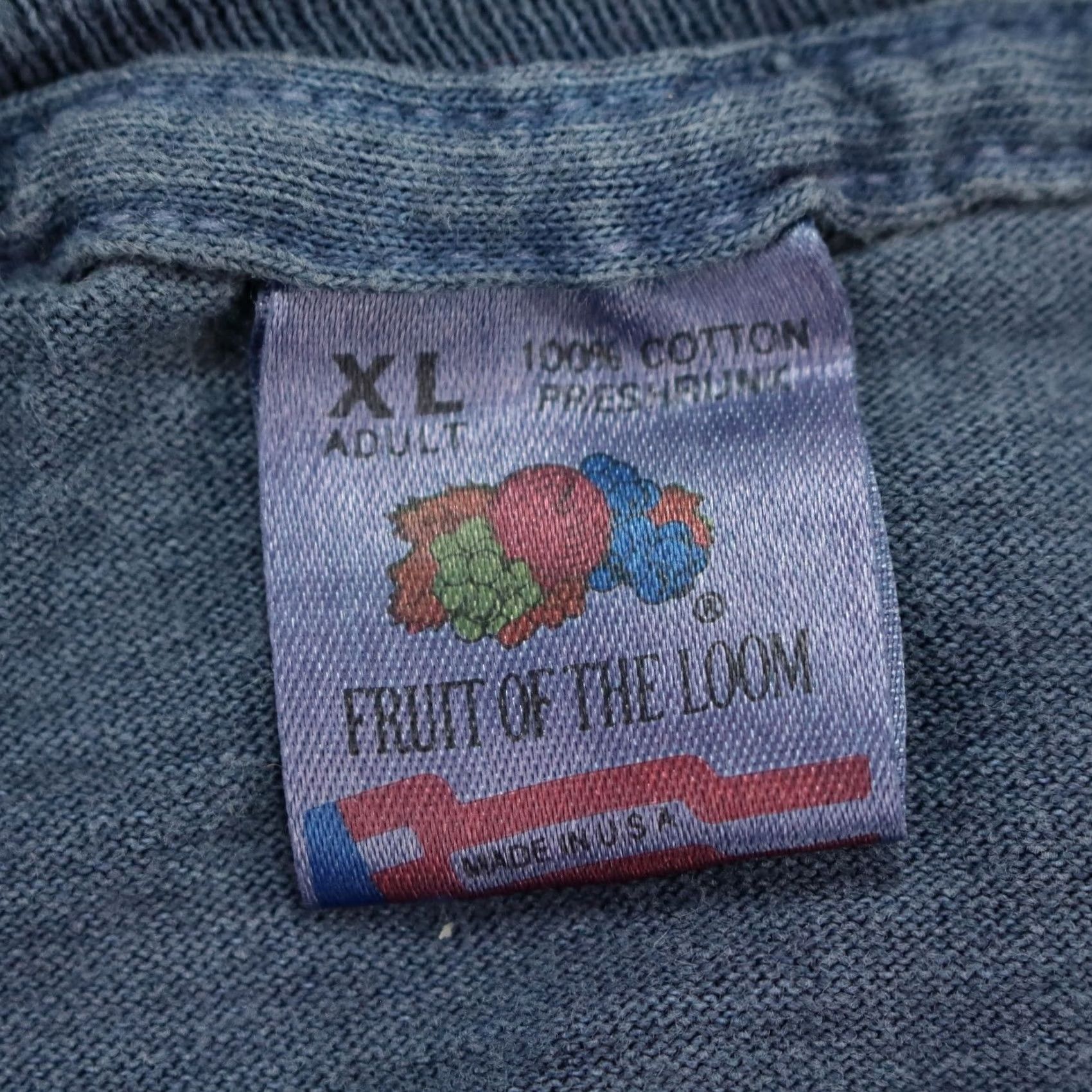 Fruit Of The Loom VINTAGE Fruit of the Loom T-Shirt Hartford CT Pizzeria Uno 90s USA Single Stitch Blue XL Mens Short Sleeve Crew Neck Cotton, Deadstock NWOT, CT CT Size US XL / EU 56 / 4 - 5 Thumbnail