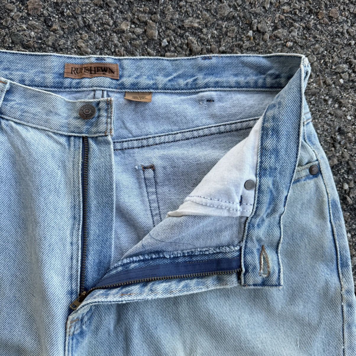 Other VINTAGE RUFF HEWN USA TALON ZIP FADED JEAN DENIM PANTS Size US 34 / EU 50 - 7 Thumbnail