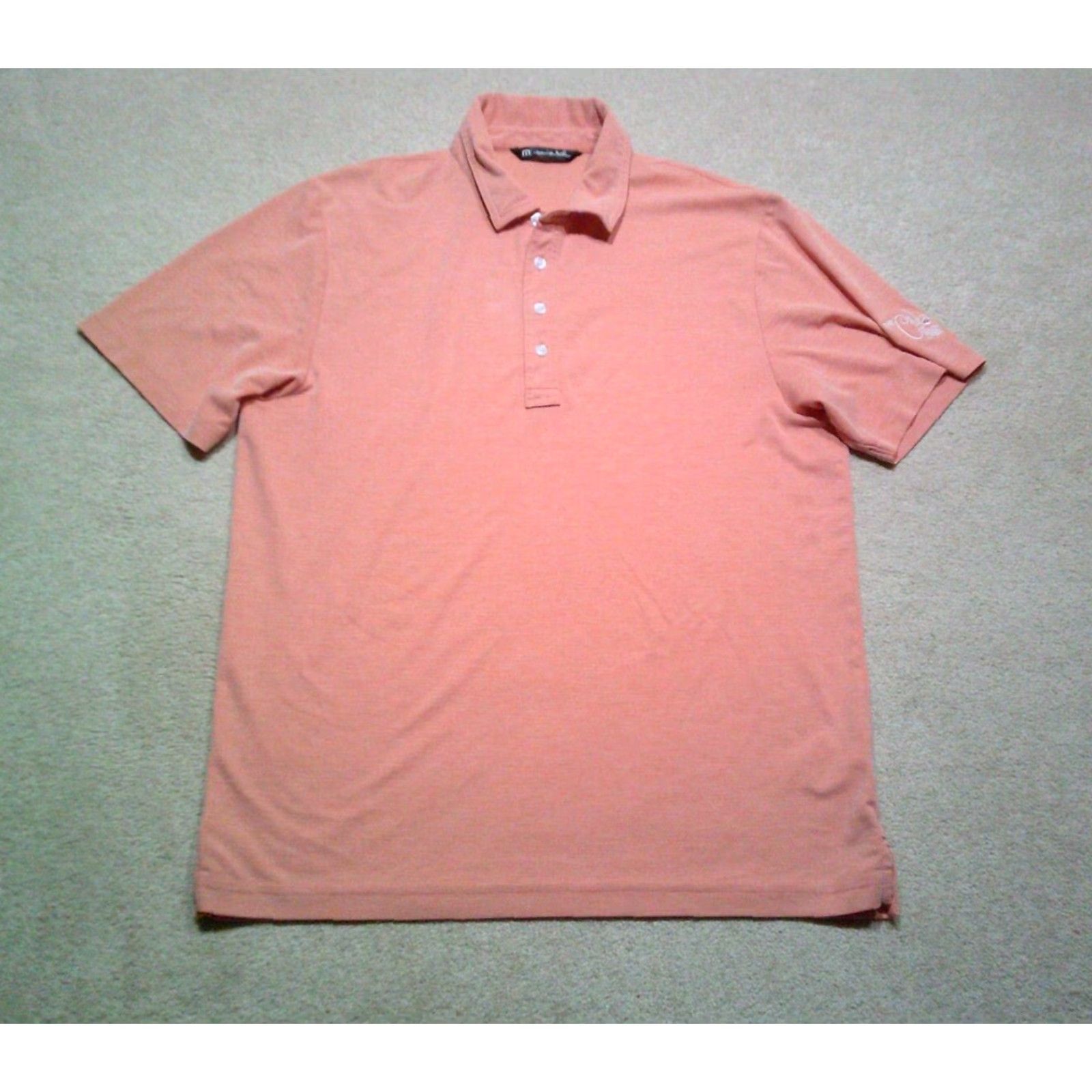 TravisMathew Travis Mathew Polo Shirt Mens Large Orange The Club At Colony Creek Golf Preppy Super Soft Size US L / EU 52-54 / 3 - 2 Thumbnail