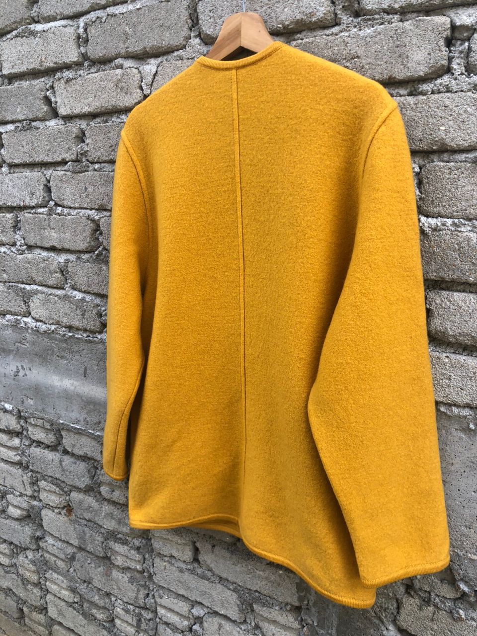 Kurt Geiger Vintage Geiger Wool Yellow Button Jacket Size M / US 6-8 / IT 42-44 - 6 Thumbnail