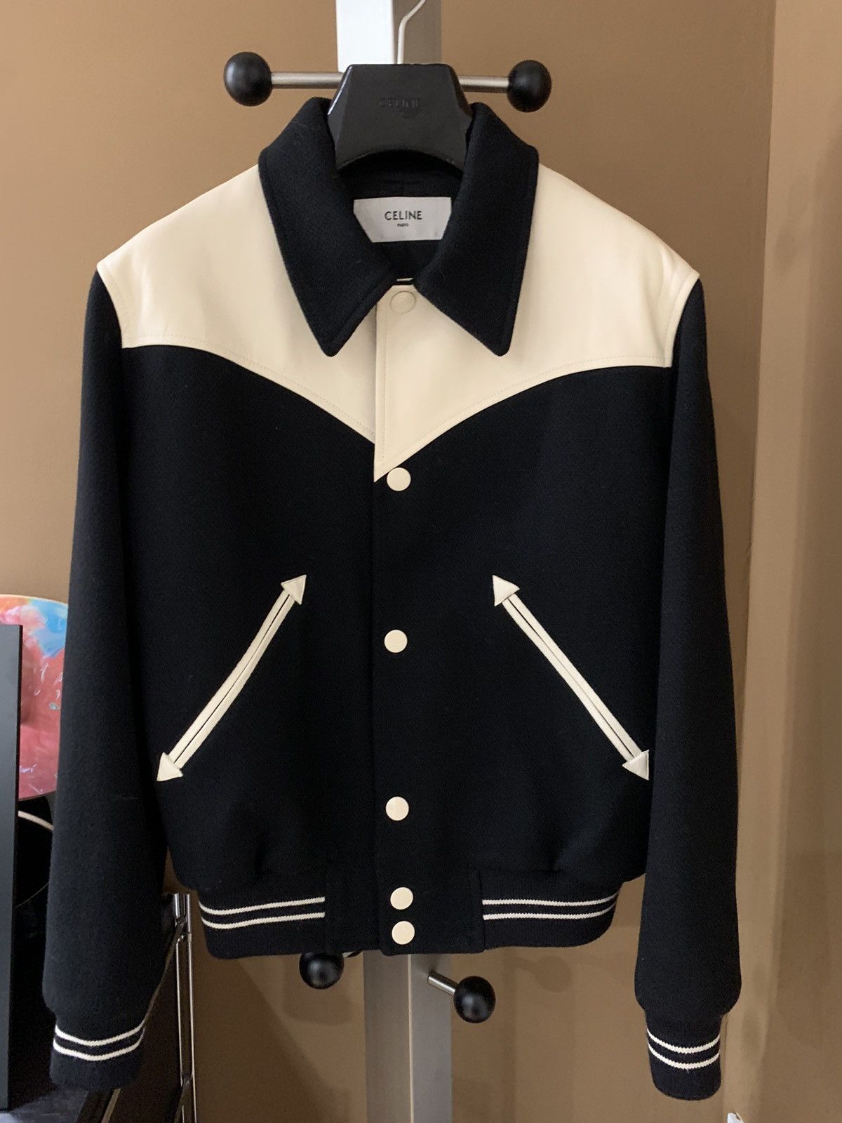 Celine Celine 2024FW Western Black and White teddy Size US S / EU 44-46 / 1 - 1 Thumbnail