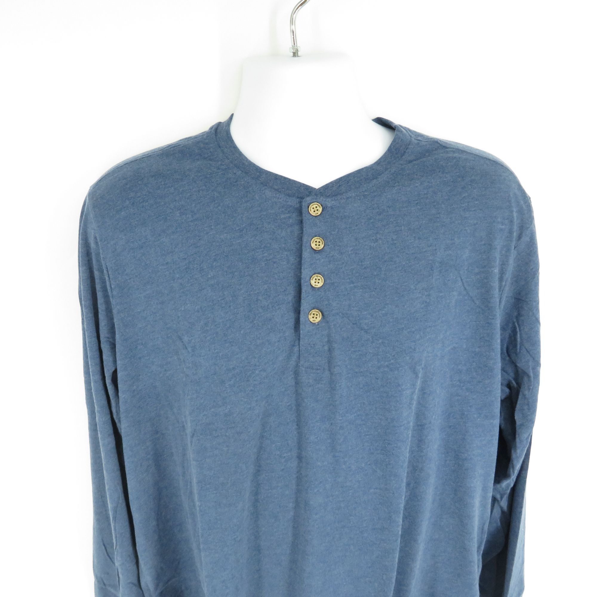 Other Weatherproof Mens XXXL Navy Heather Long Sleeve Henley Shirt Size US XXL / EU 58 / 5 - 4 Thumbnail
