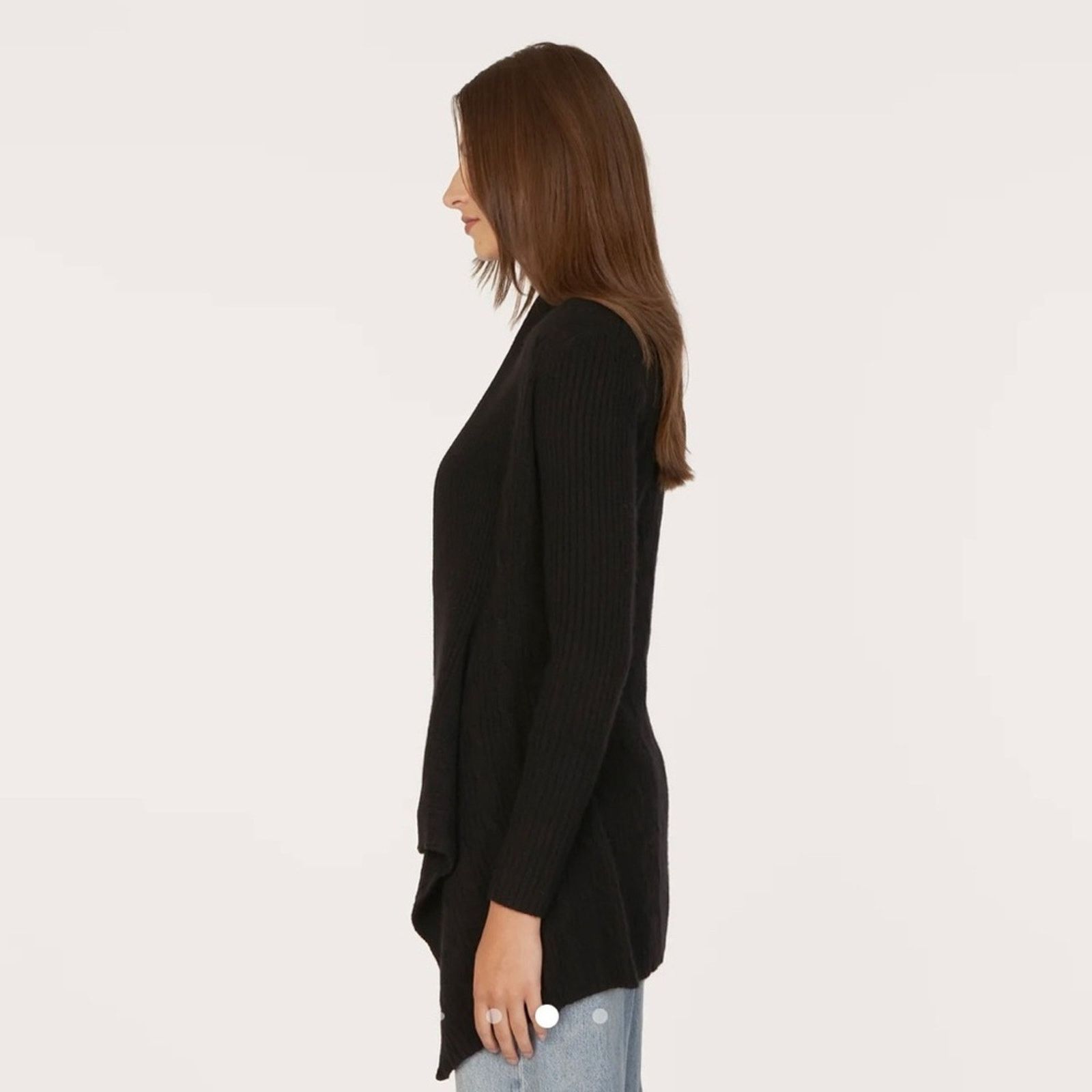 Autumn Cashmere Autumn Cashmere Cable Drape in Ebony Size M / US 6-8 / IT 42-44 - 3 Thumbnail