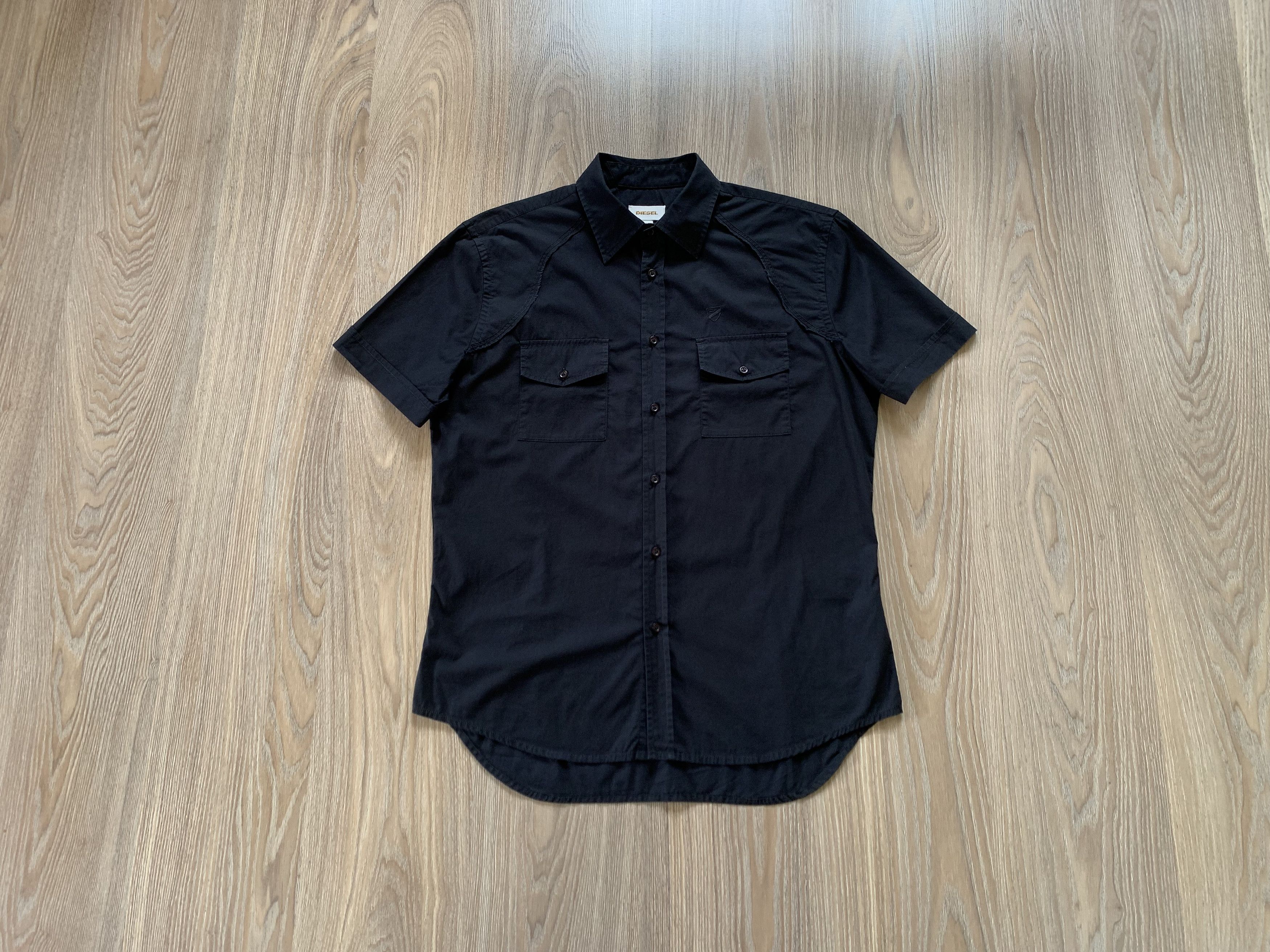 Diesel × Vintage Vintage Diesel Black Short Sleeve Shirt Size US L / EU 52-54 / 3 - 1 Thumbnail