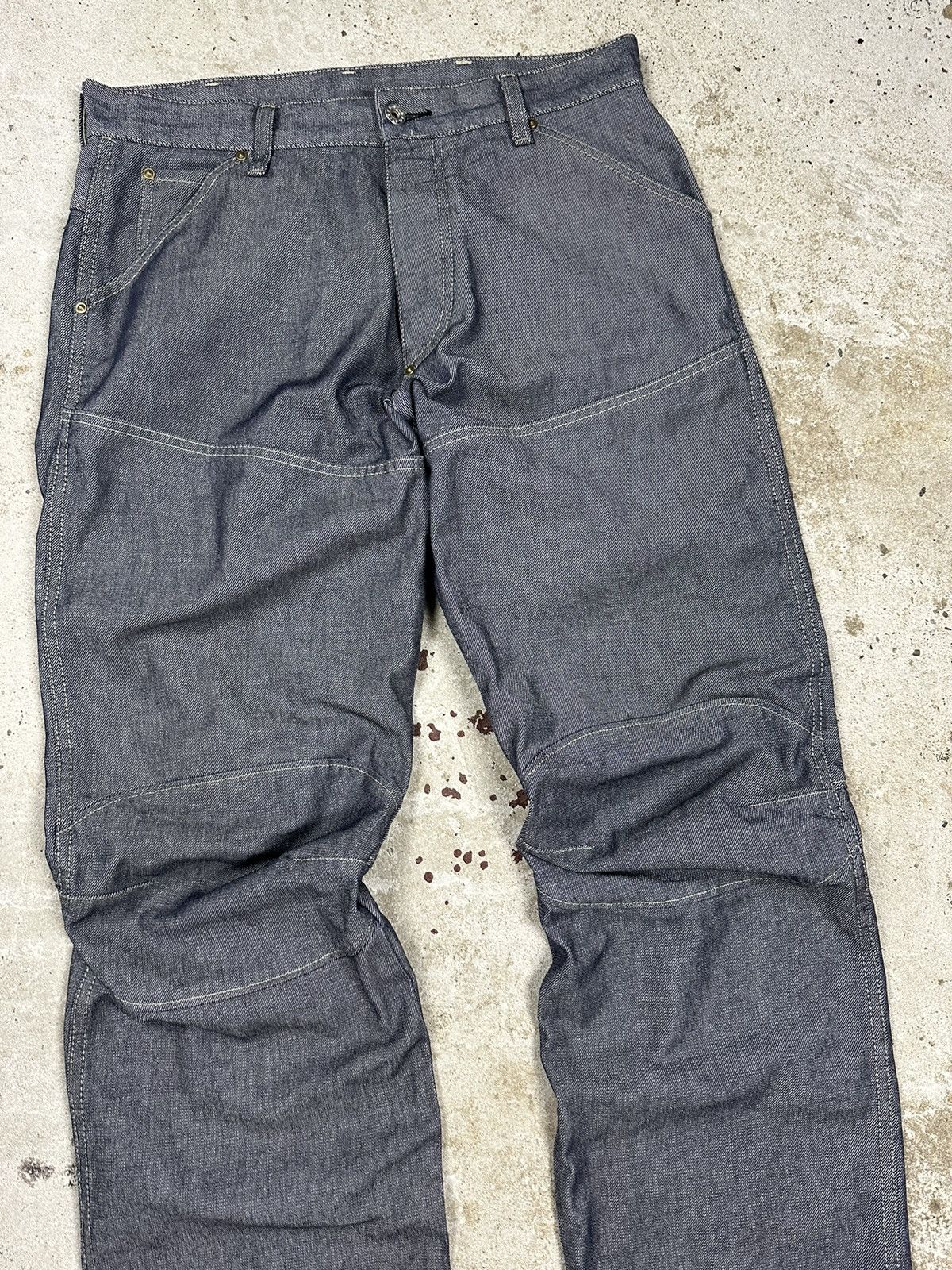 G-Star × Japanese Brand × Vintage Vintage Y2K G Star Raw Baggy Elwood Double Knee Pants Size US 33 - 6 Thumbnail