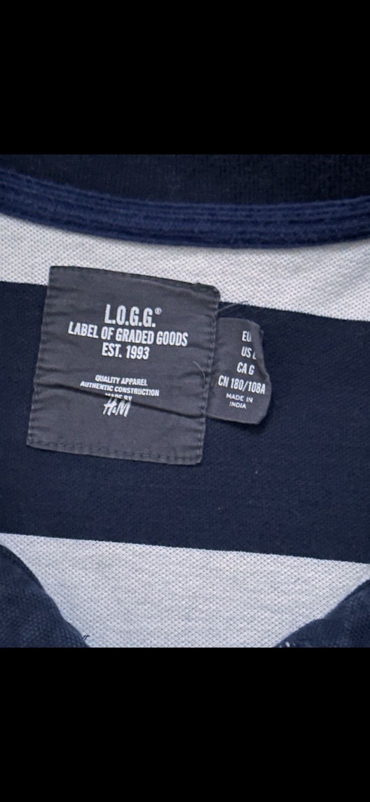 H&M Stripped rugby polo Size US M / EU 48-50 / 2 - 3 Thumbnail