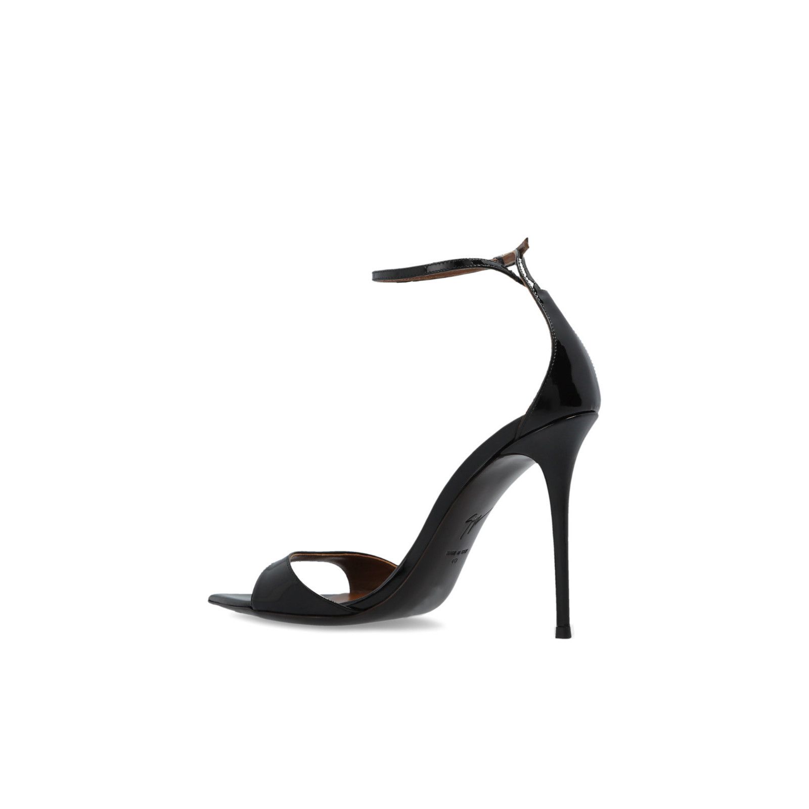 Giuseppe Zanotti Intrigo Black Leather 115mm Heel Sandals Ne