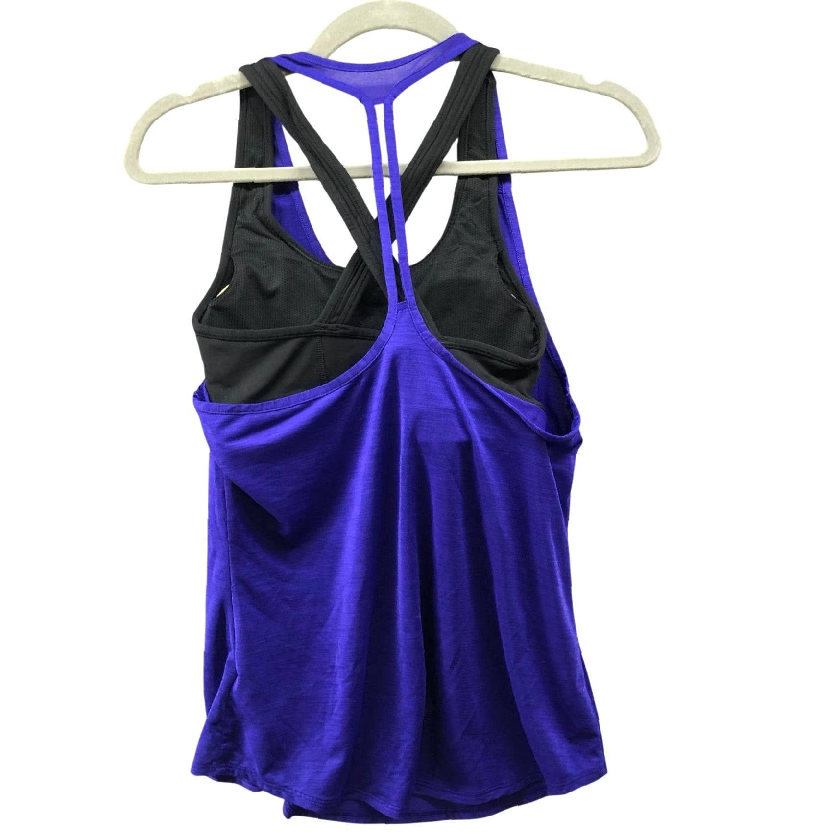 Athleta Athleta Box Jump Tank Top Womens XS Blue Built In Sports Bra Padded Two In One Gym Yoga Running Athletic Size XS / US 0-2 / IT 36-38 - 2 Thumbnail