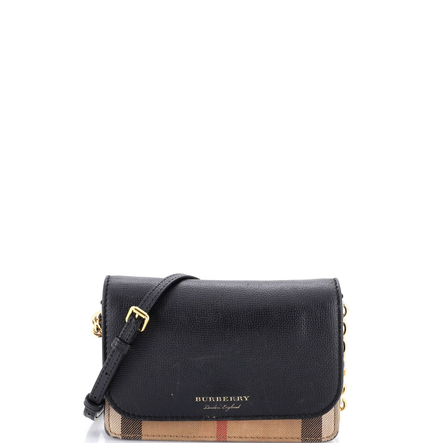 Burberry Hampshire Wallet on Chain Size ONE SIZE - 1 Thumbnail