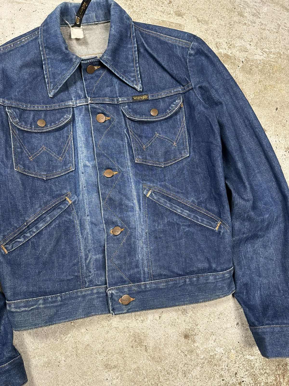 Wrangler Vintage 70s Wrangler Denim Jeans Trucker Jacket Size US S / EU 44-46 / 1 - 6 Thumbnail