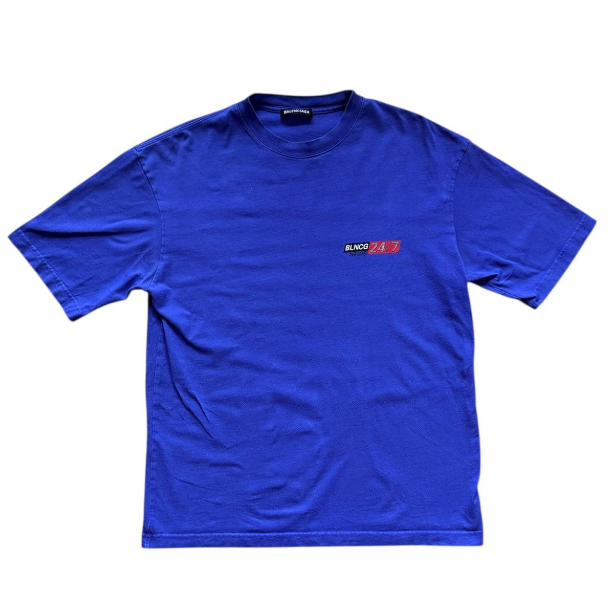 Balenciaga Balenciaga News BLNCG NEWS 24/7 T-SHIRT Blue S Size US S / EU 44-46 / 1 - 1 Thumbnail