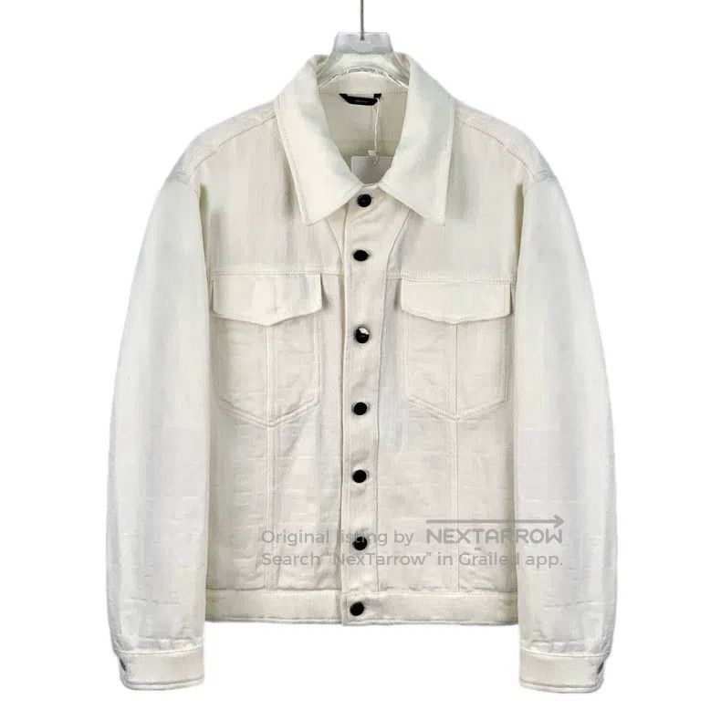 Fendi Fendi White logo jacquard all-over print cotton collar sin Size US S / EU 44-46 / 1 - 1 Thumbnail
