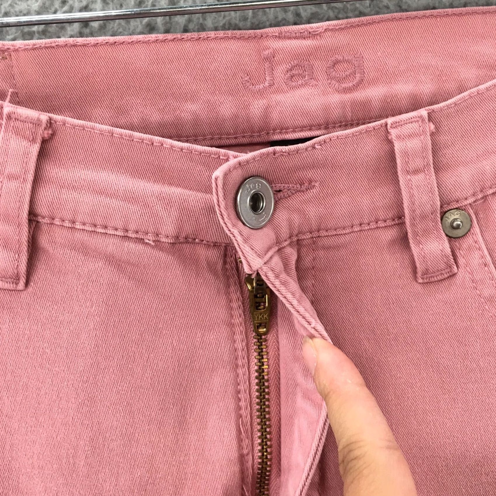 AG Jeans Jag Jeans Skinny Jeans Womens 4 Pink Cotton Blend Mid Rise Zip Fly 5-Pockets Size 27" / US 4 / IT 40 - 4 Thumbnail