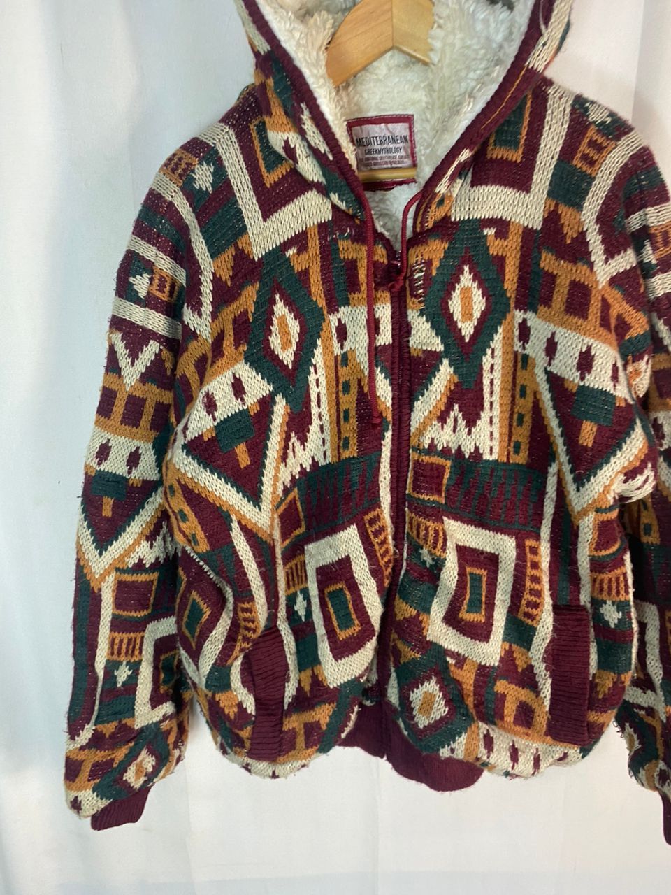 Vintage Vintage Mediterranean greekmythology fullprint native hoodie Size US L / EU 52-54 / 3 - 3 Thumbnail