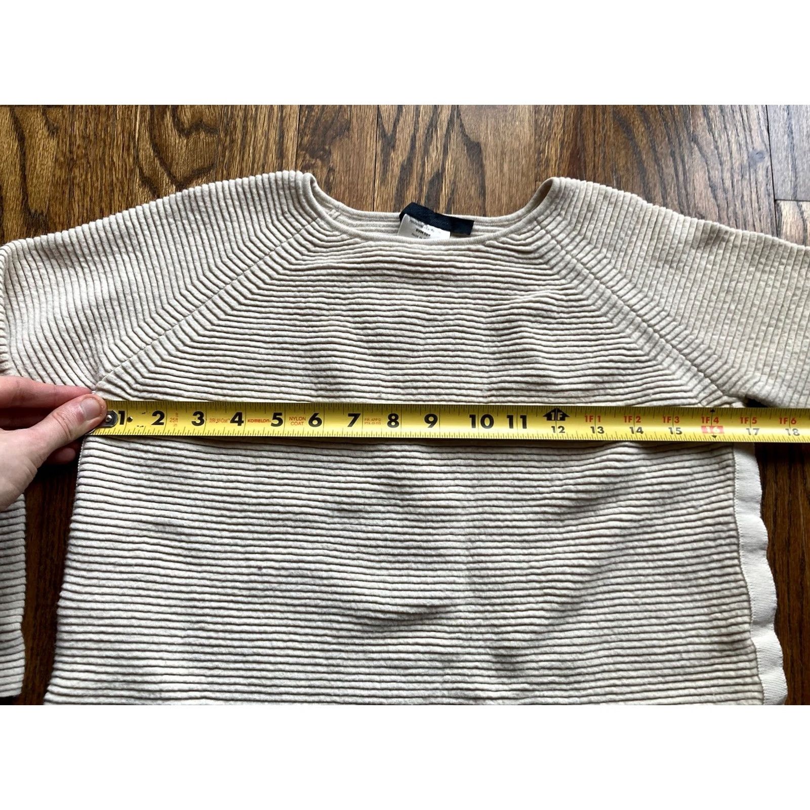 Les Copains VINTAGE Les Copains Sweater Womens XS Beige Knit Wool Cotton Crew Neck Long Sleeve Pullover Italy Size XS / US 0-2 / IT 36-38 - 4 Thumbnail