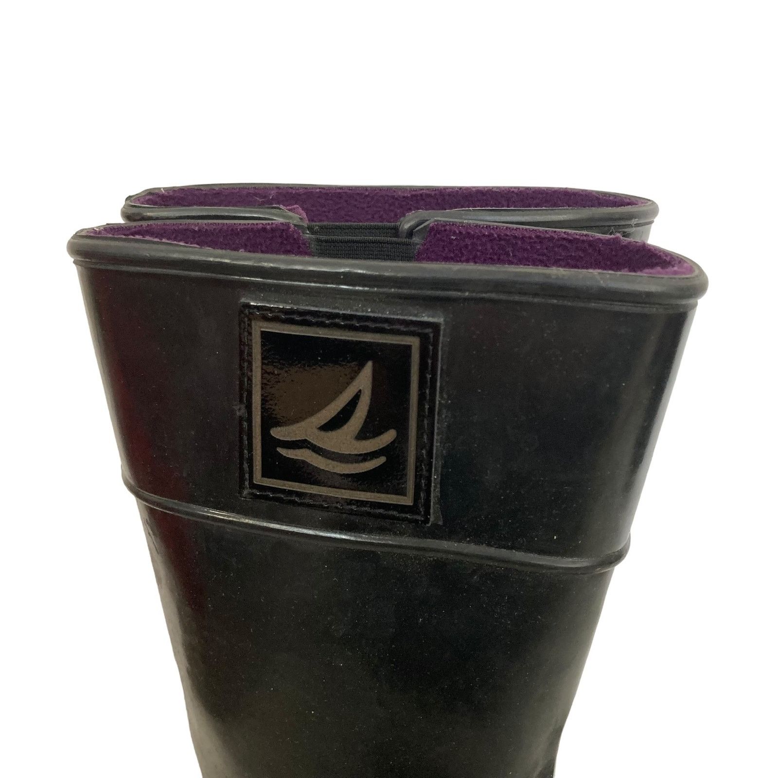 Sperry Sperry Black Rubber Tall Rain Boots Sz 7 Size US 7 / IT 37 - 2 Thumbnail