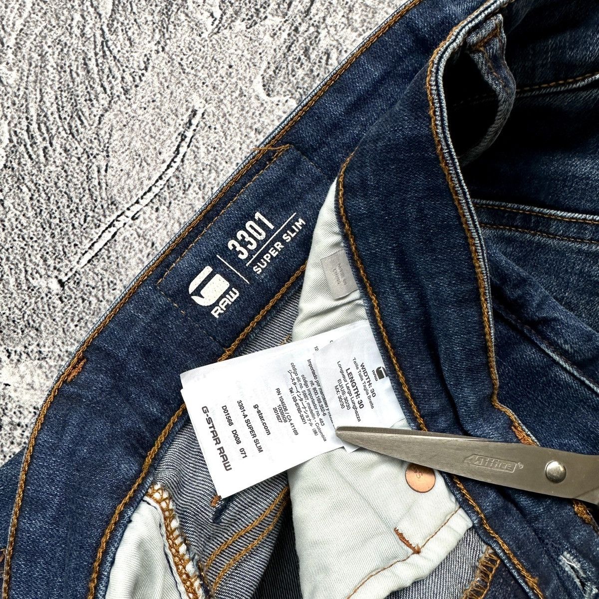 G-Star Men’s Jeans G-Star Raw 3301 Super Slim Dark Blue Size: 30/30 Size US 30 / EU 46 - 12 Thumbnail