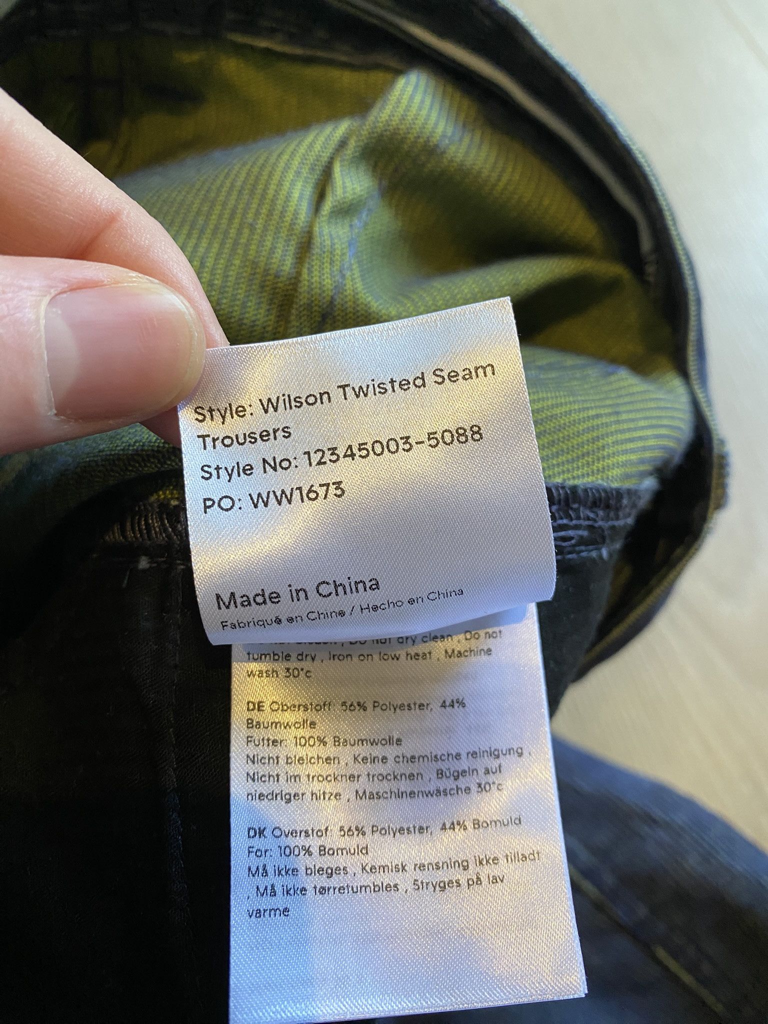 Wood Wood Wilson Twisted Seam - Envy Green Size US 30 / EU 46 - 22 Thumbnail