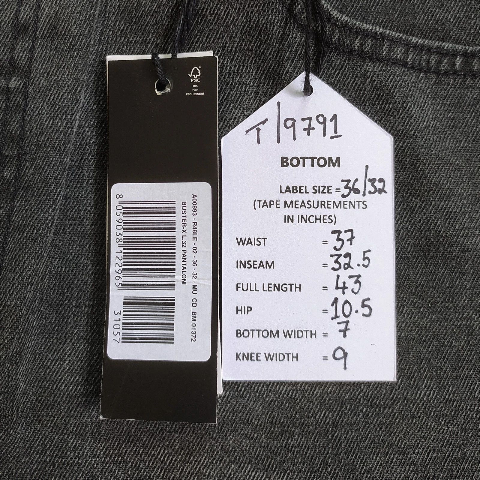 Diesel Diesel BUSTER-X L.32 MENS JEANS T/9791 Size US 36 / EU 52 - 6 Thumbnail