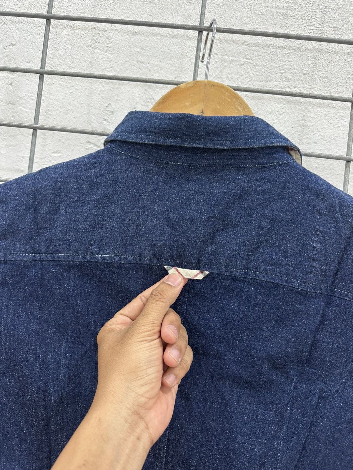 Burberry Rare And Beautiful Burberry Denim Double Pocket Work Shirt Size S / US 4 / IT 40 - 10 Thumbnail