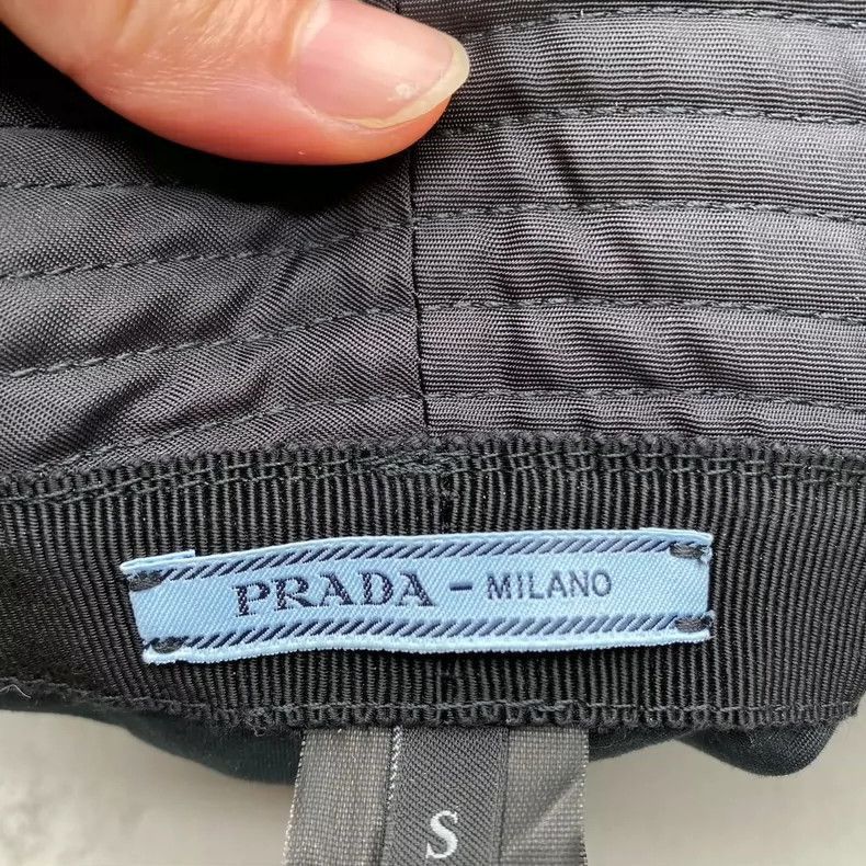 Prada PRADA Black Fisherman Hat Size S -2505 Size ONE SIZE - 8 Thumbnail