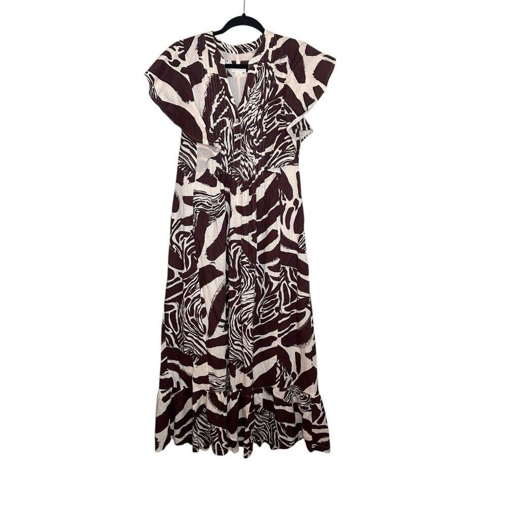 Anthropologie Anthropologie Maeve Women's XS Brown Print The Cassandra Ma Size XS / US 0-2 / IT 36-38 - 3 Thumbnail
