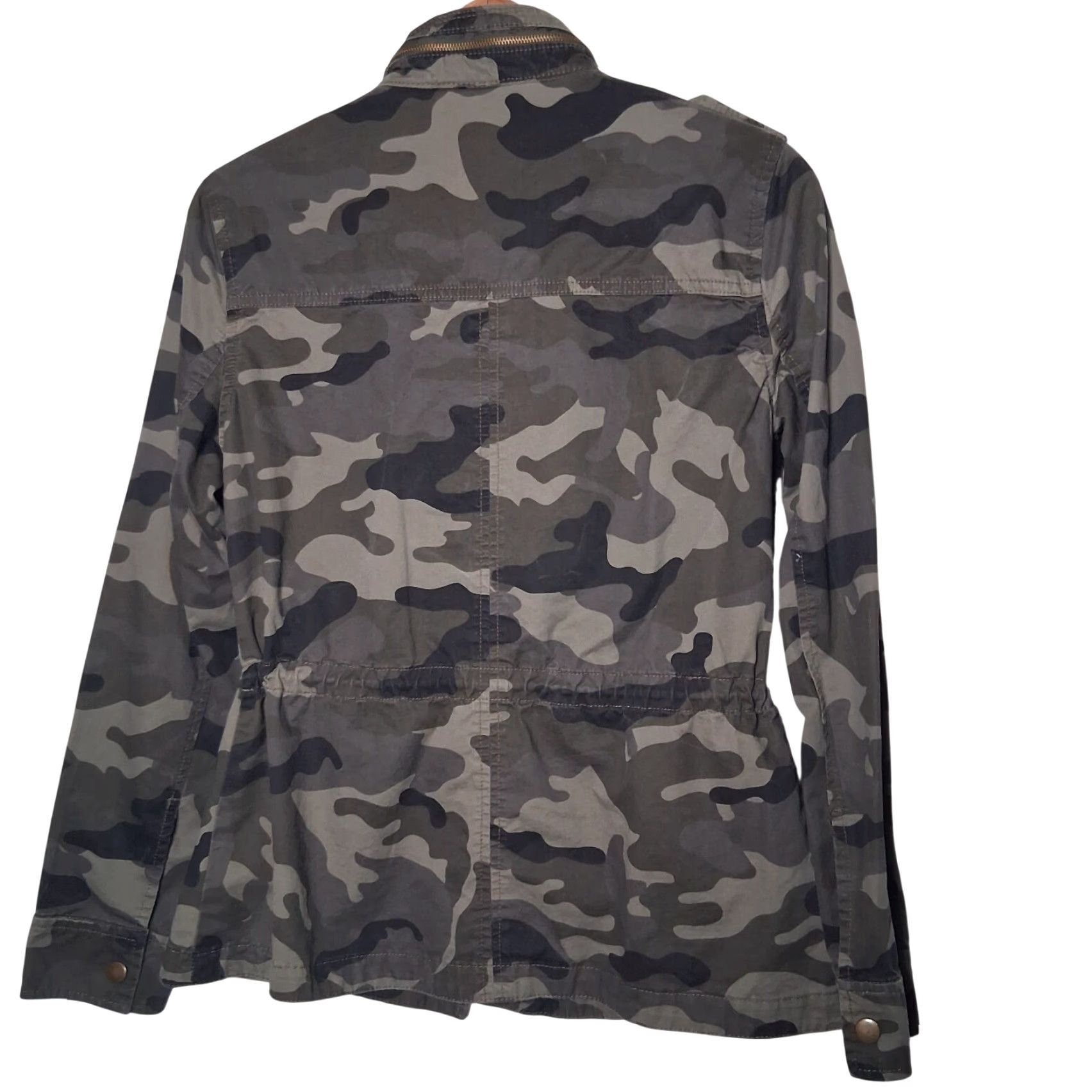 Vintage Endless Love Jacket Camouflage Woodland Military Cotton Twill Zip Pockets Cadet M Women Spring Fall USA Made Army Utility Casual/Regular Fit Size M / US 6-8 / IT 42-44 - 4 Thumbnail