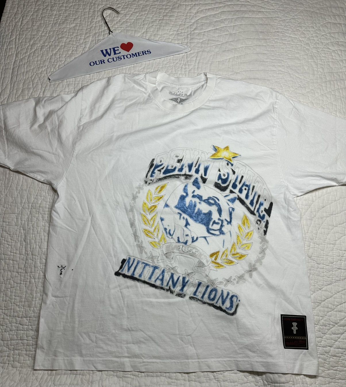 Travis Scott TRAVIS SCOTT MITCHELL AND NESS COLLAB TEE/ PENN STATE 2XL Size US XXL / EU 58 / 5 - 1 Thumbnail