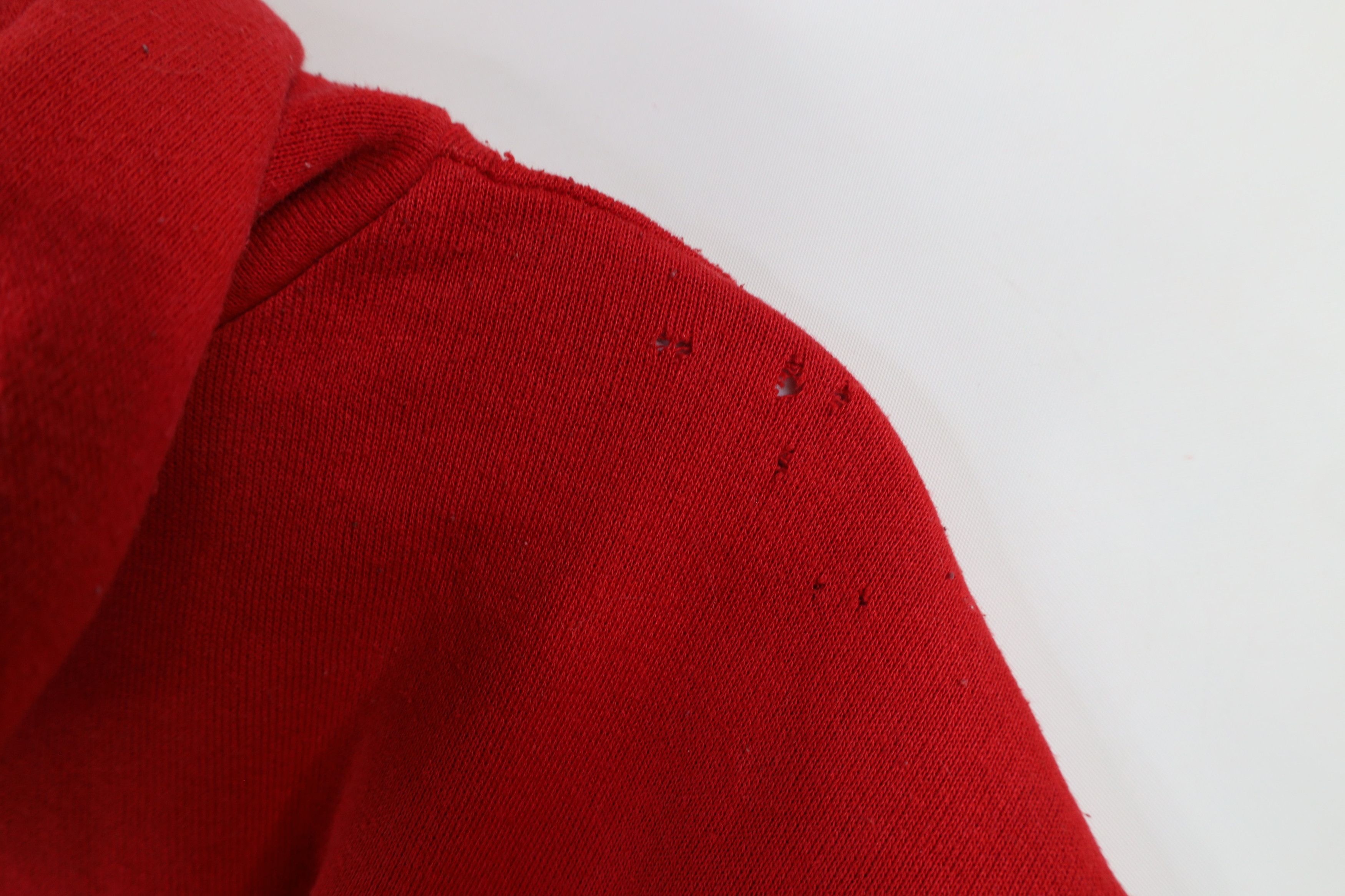 Vintage Vintage 90s Streetwear Blank Hoodie Sweatshirt Red USA Size US L / EU 52-54 / 3 - 10 Thumbnail