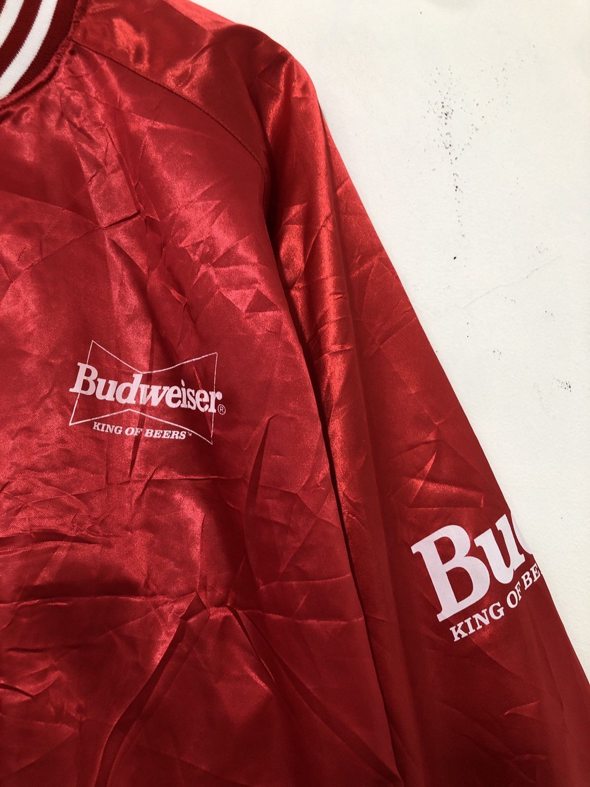Budweiser × Vintage Vintage Budweiser Varsity Jacket Size US L / EU 52-54 / 3 - 4 Thumbnail