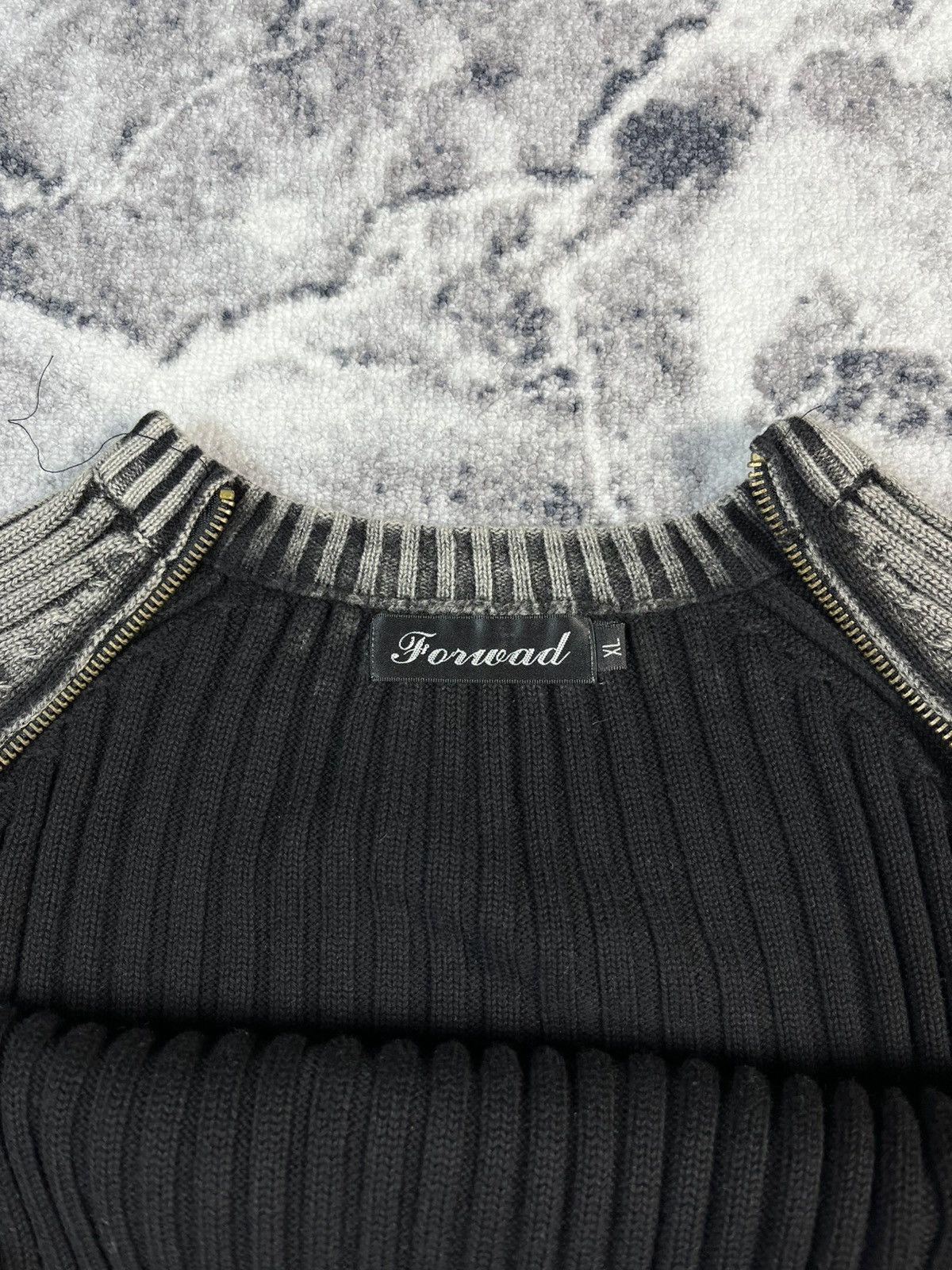 Other Avant Garde Rib Knit Zip Shoulder Sweater Minimal L Size US L / EU 52-54 / 3 - 6 Thumbnail