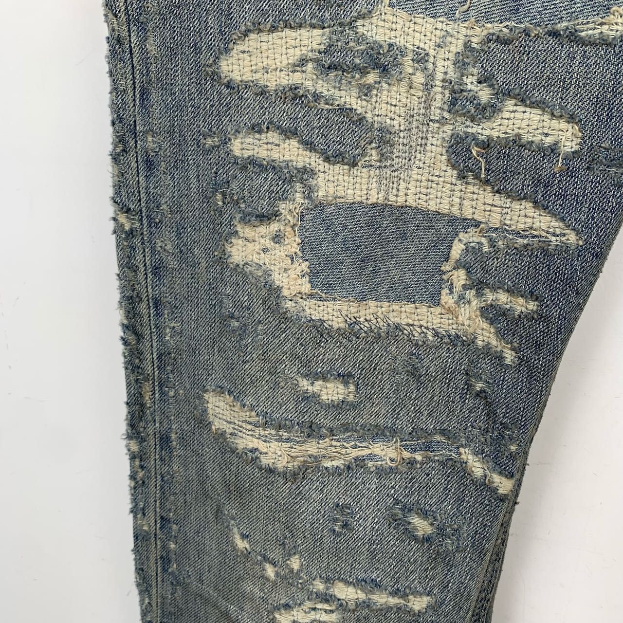 Diesel Diesel Light Blue Distressed Denim Pants K26WX Size US 29 - 4 Thumbnail