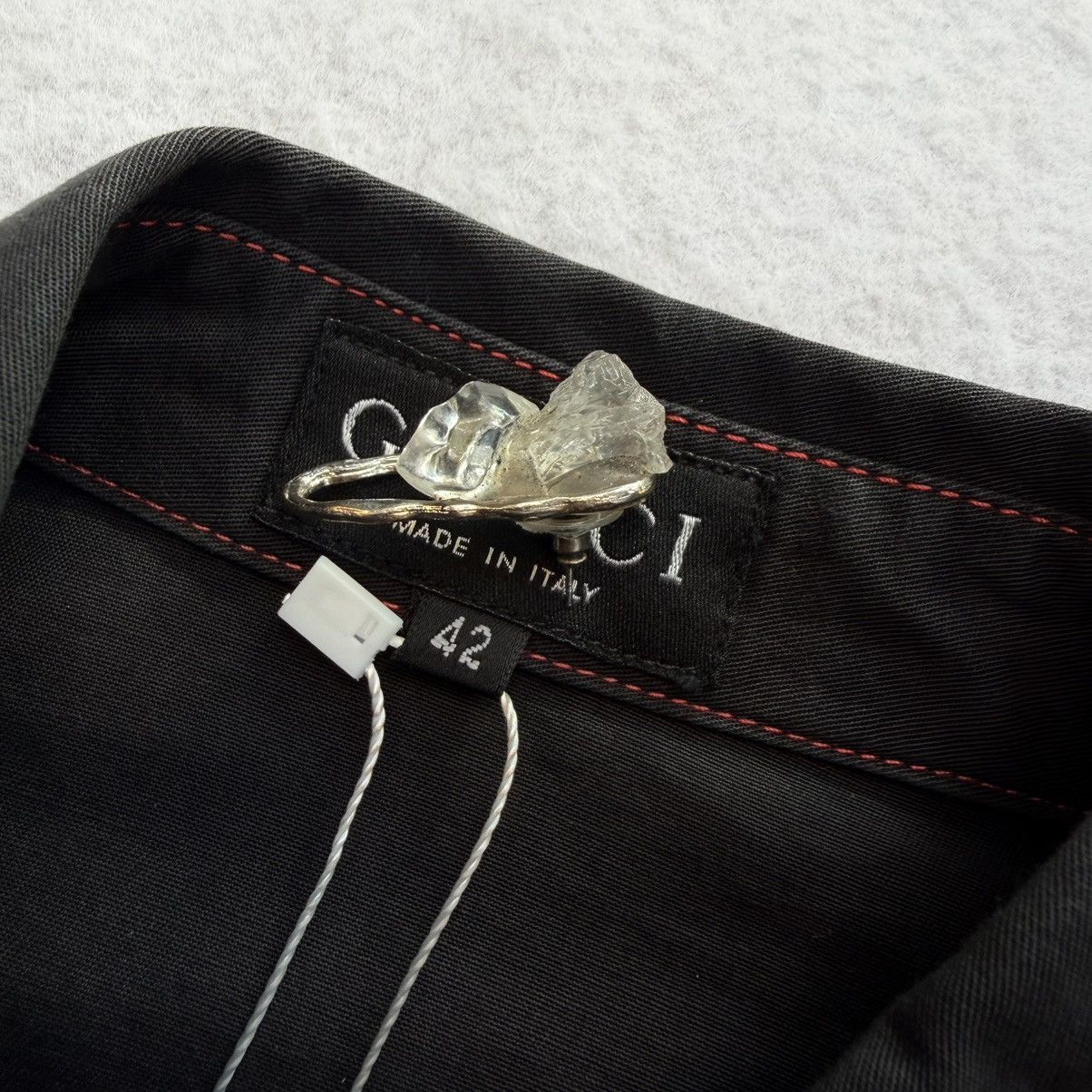 Gucci GUCCl By Tom Ford 1996 Redline Stitch Utility Jacket Size M / US 6-8 / IT 42-44 - 3 Thumbnail