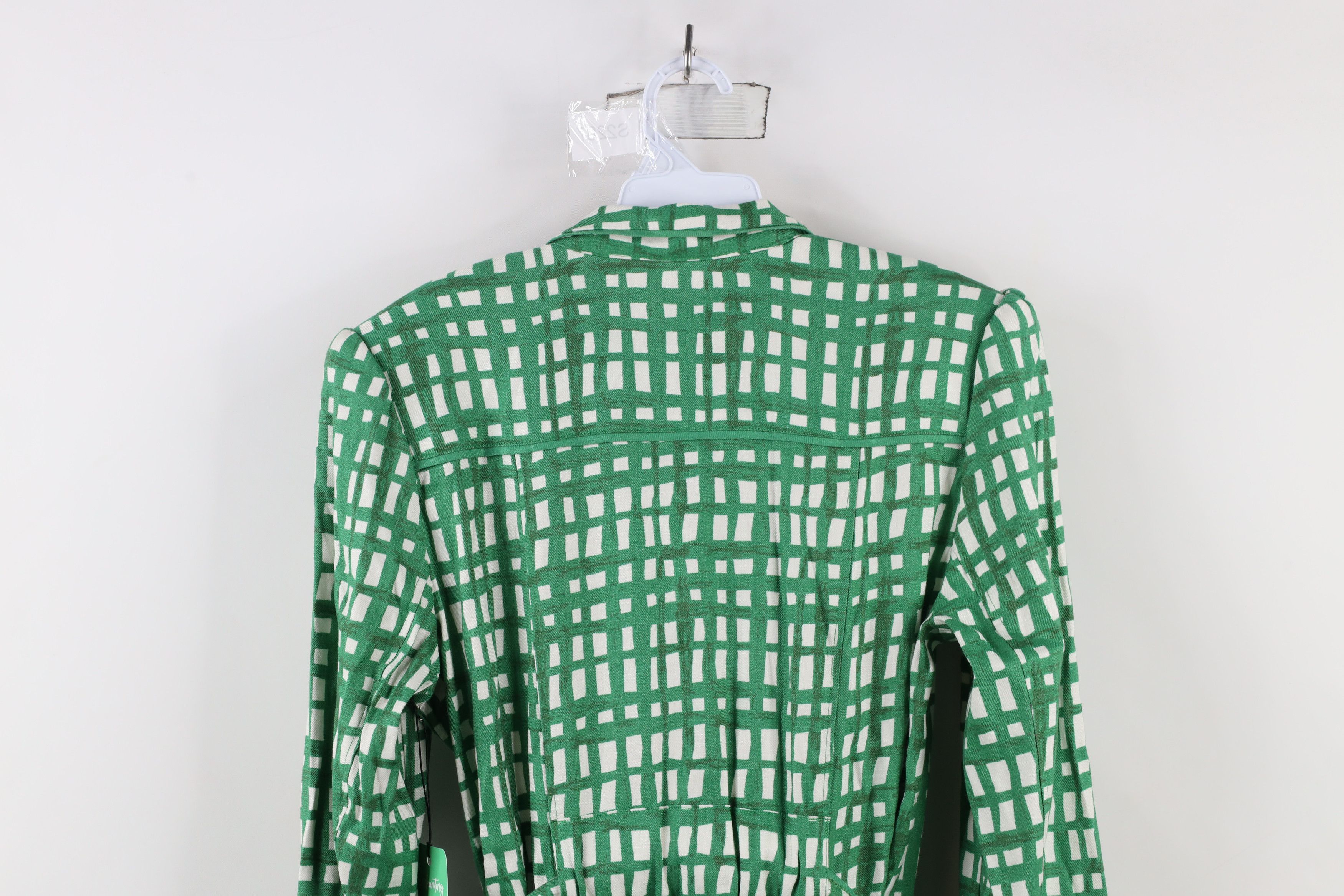 Vintage New Cabi Belted Circuit Full Button Jacket Coat Green Plaid Size M / US 6-8 / IT 42-44 - 12 Thumbnail