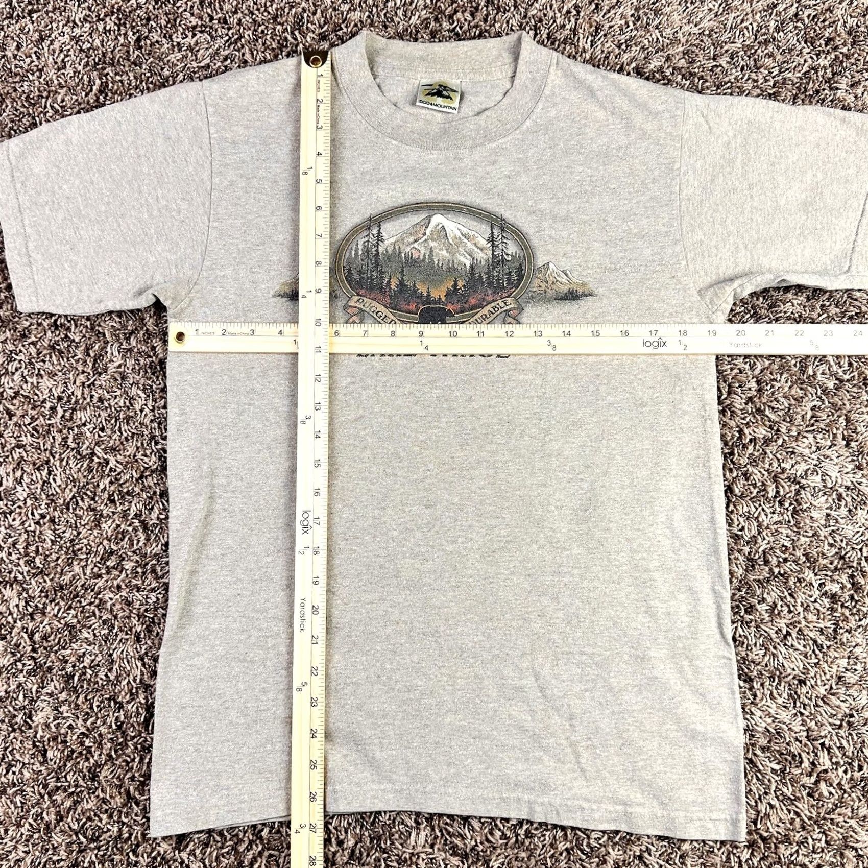 Vintage VINTAGE Lake Tahoe Graphic T-Shirt Mens Adult Medium Heathered Textured Made USA ECO Mountain 90s Vintage Graphic Tee Size US M / EU 48-50 / 2 - 7 Thumbnail